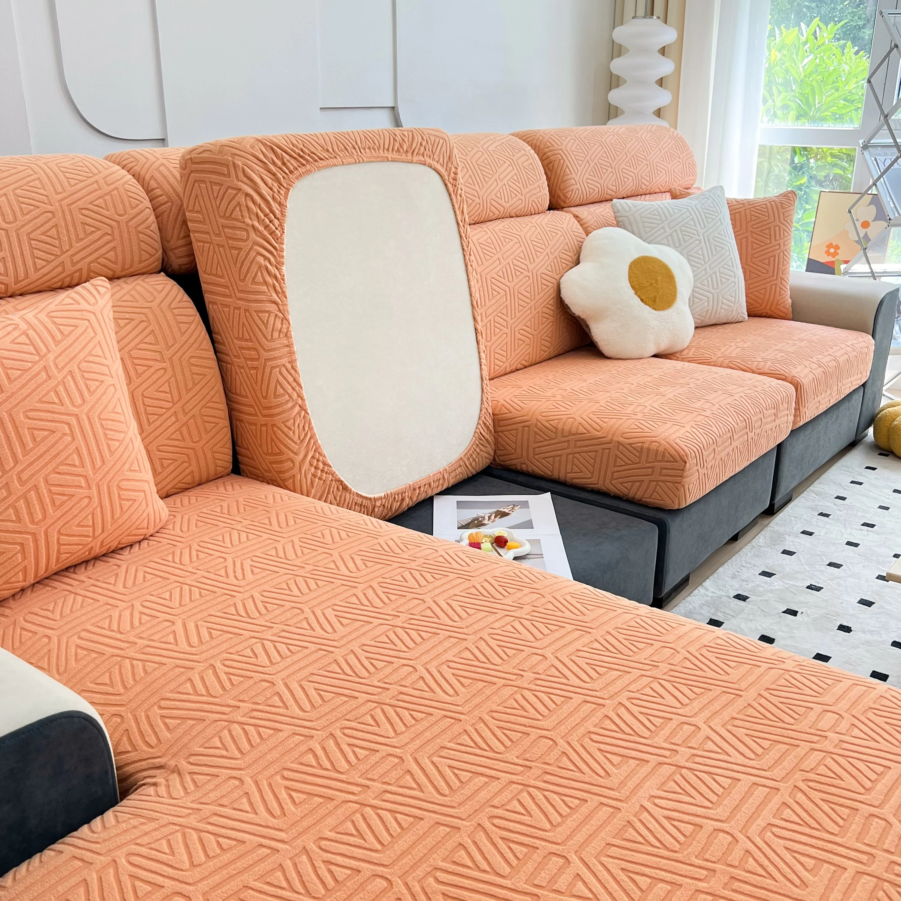 Polar Fleece Stretch Seat Cushion Covers, Sofa Seat Cushion Covers, Couch Cushion Protector Covers - Image 94