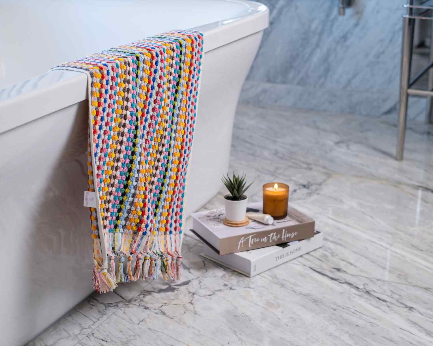 Pom Pom Hand Towel - Image 2
