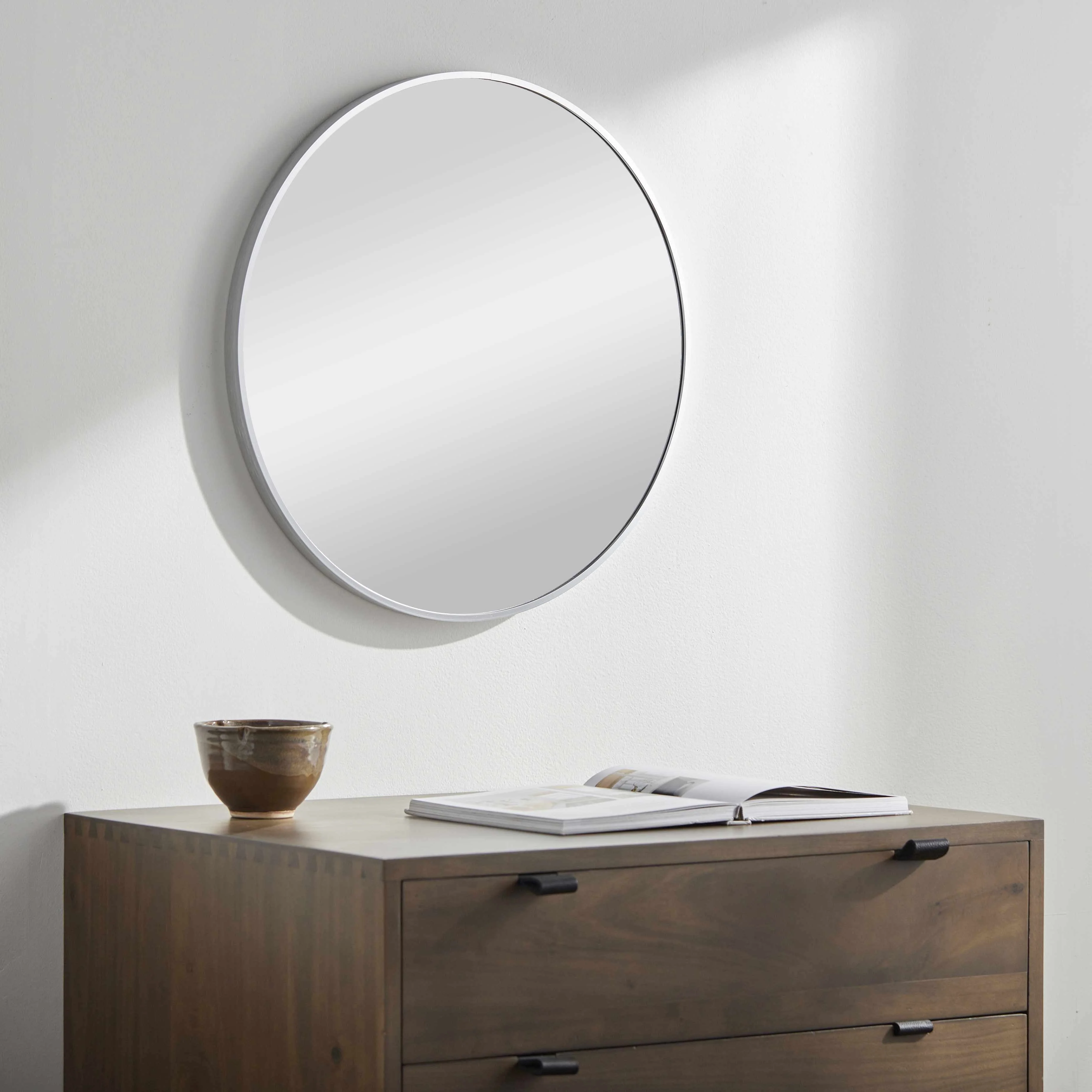 Pontalina Round Silver Gray Mirror - Image 6