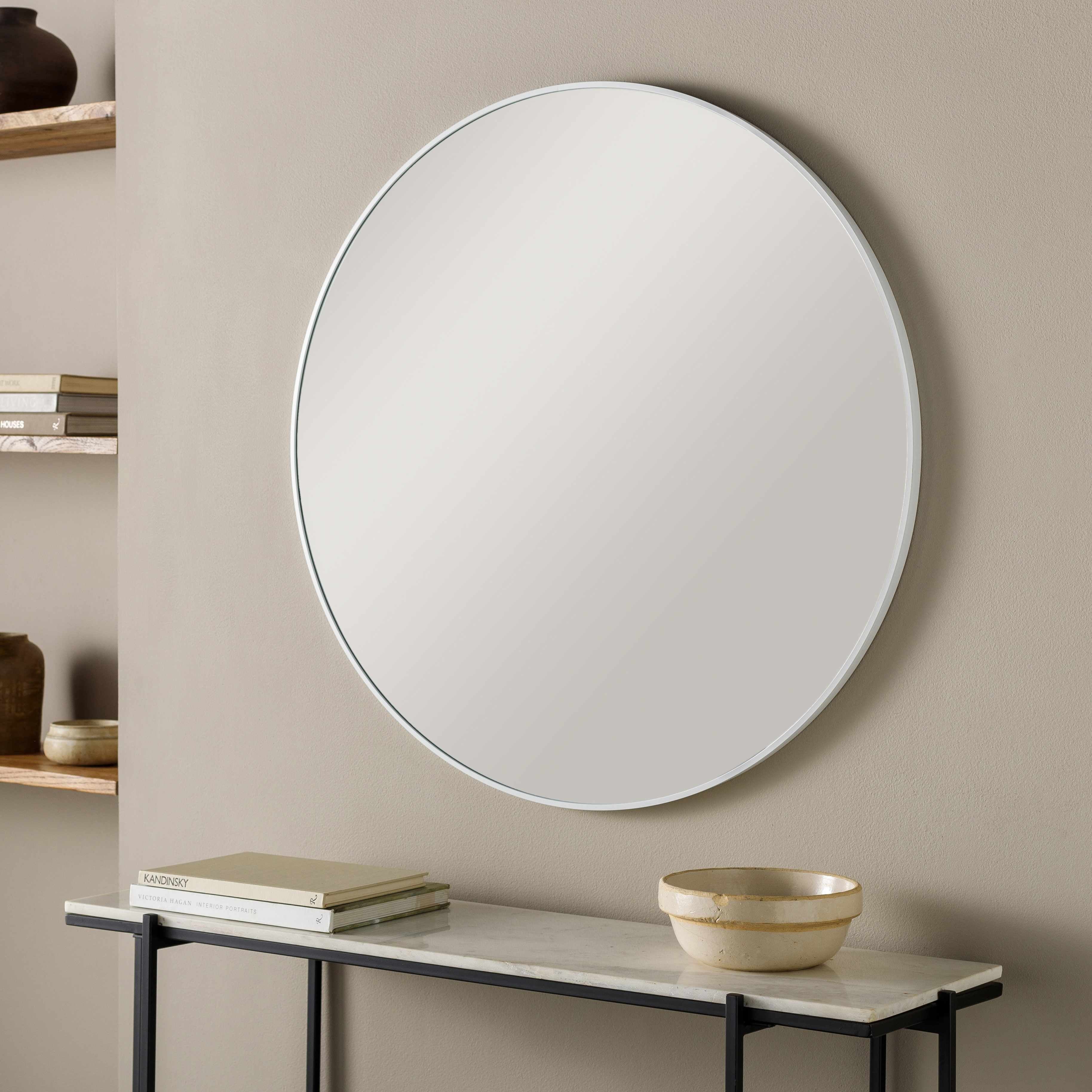 Pontalina Round White Mirror - Image 14