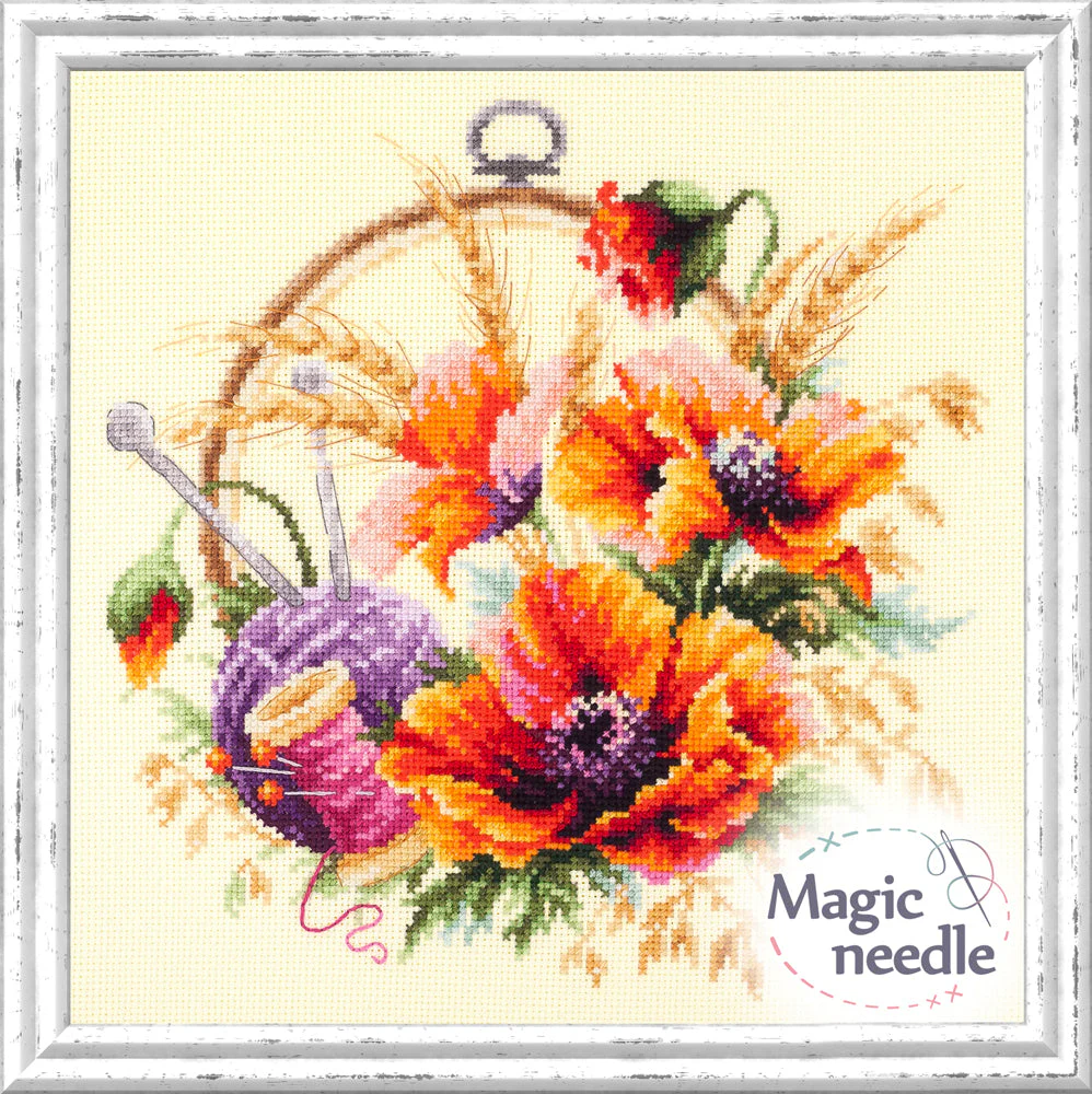 Poppies for Needlewoman 100-123 Counted Cross-Stitch Kit - Image 10