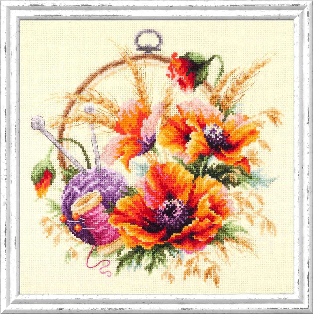 Poppies for Needlewoman 100-123 Counted Cross-Stitch Kit - Image 3