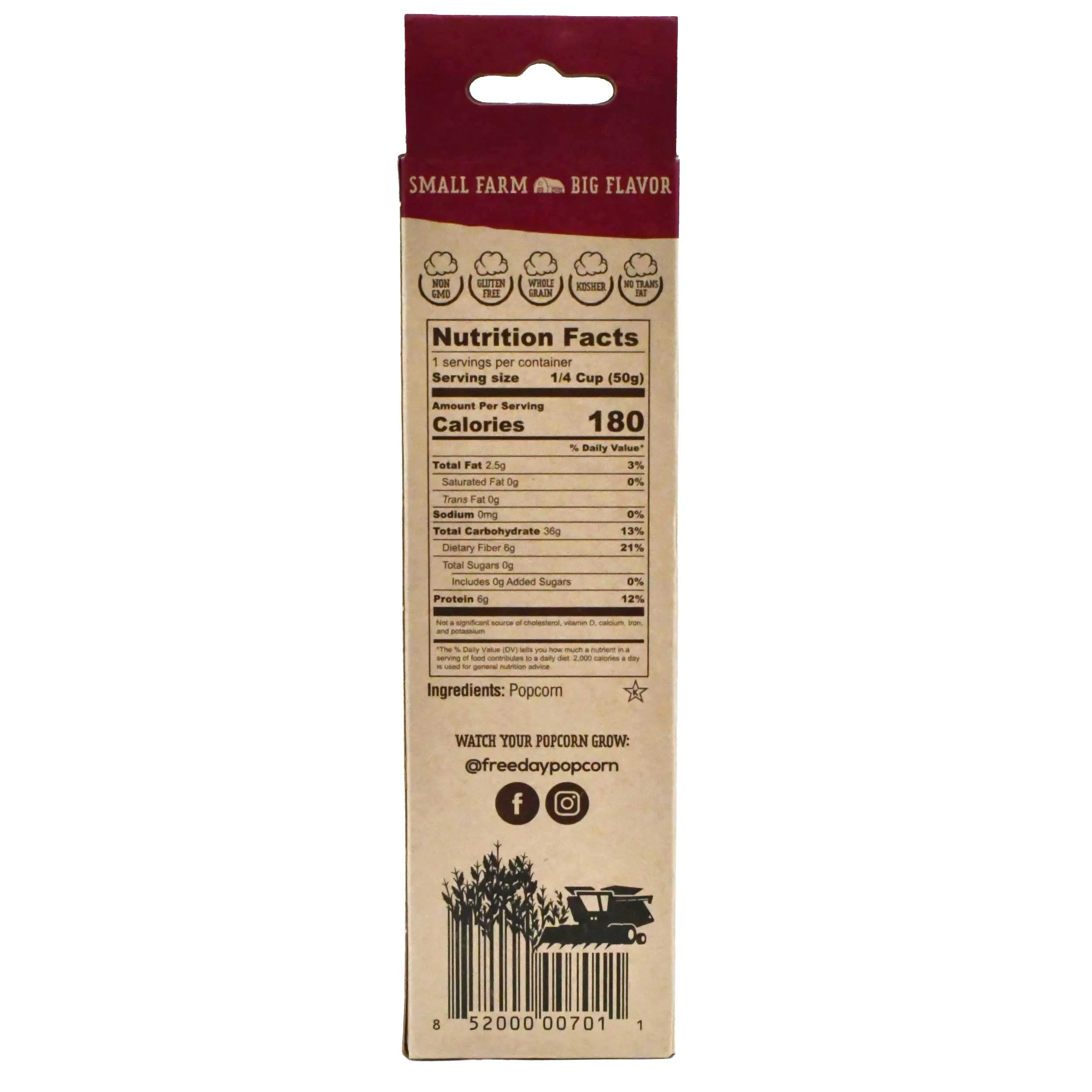 Popping Ear | Yellow Un-Popped Popcorn | Pack of 6 | Non-GMO | Free Day Popcorn - Image 6