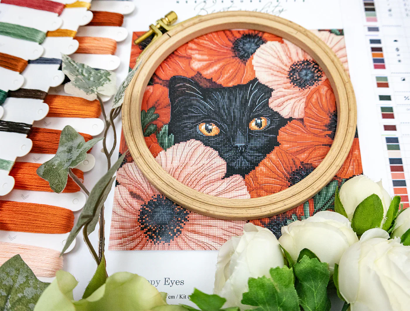 Poppy Eyes L9949 Counted Cross Stitch Kit - Image 6