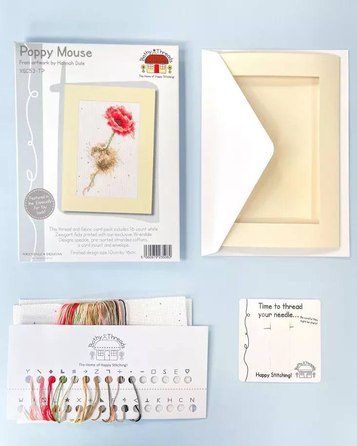 Poppy Mouse - Thread XGC53-TP Counted Cross Stitch Kit - Image 3