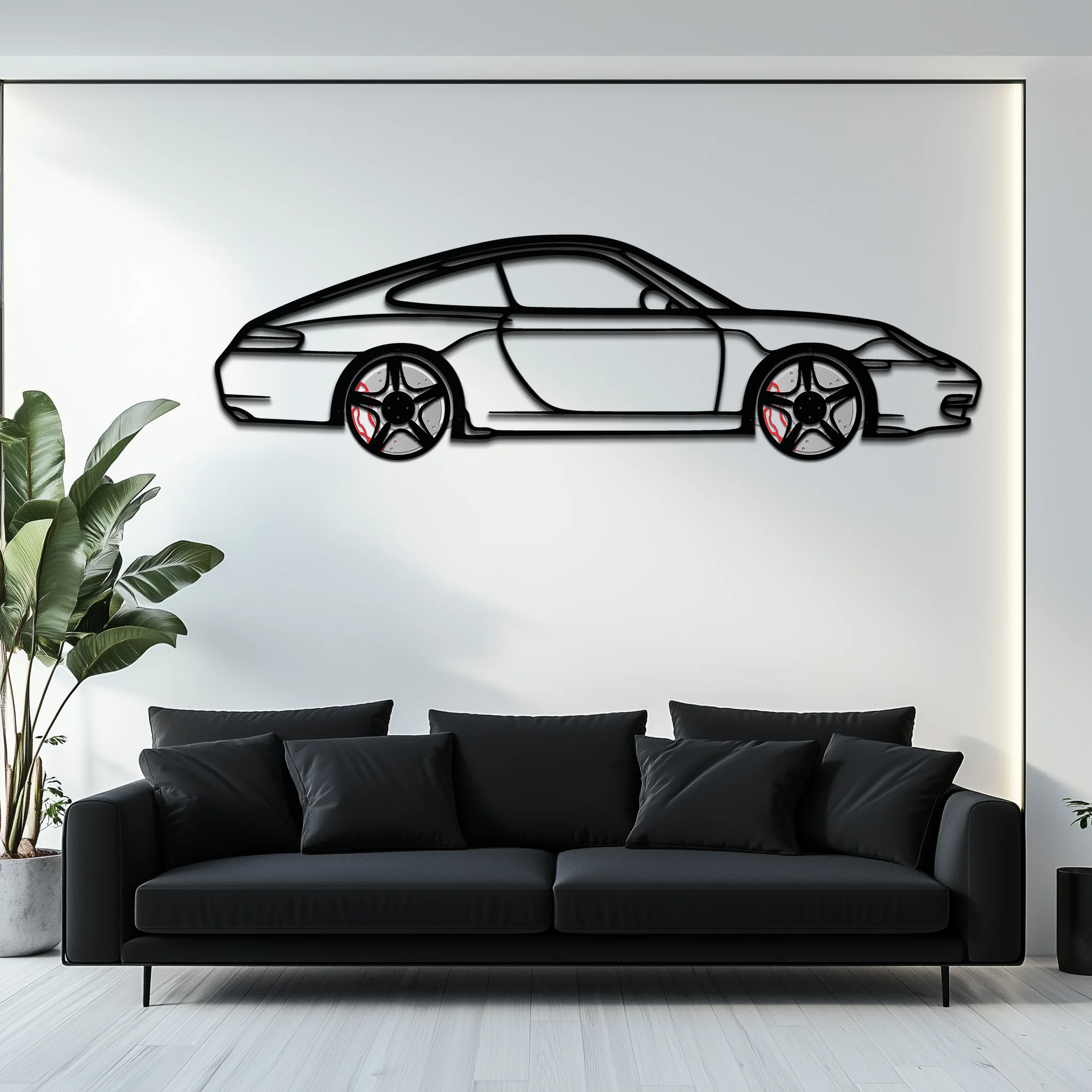 Porsche 911 (996) Silhouette Metal Wall Art – Modern Classic Décor with Rotating Wheels 🏁🔥,KAFMEKA059 - Image 10