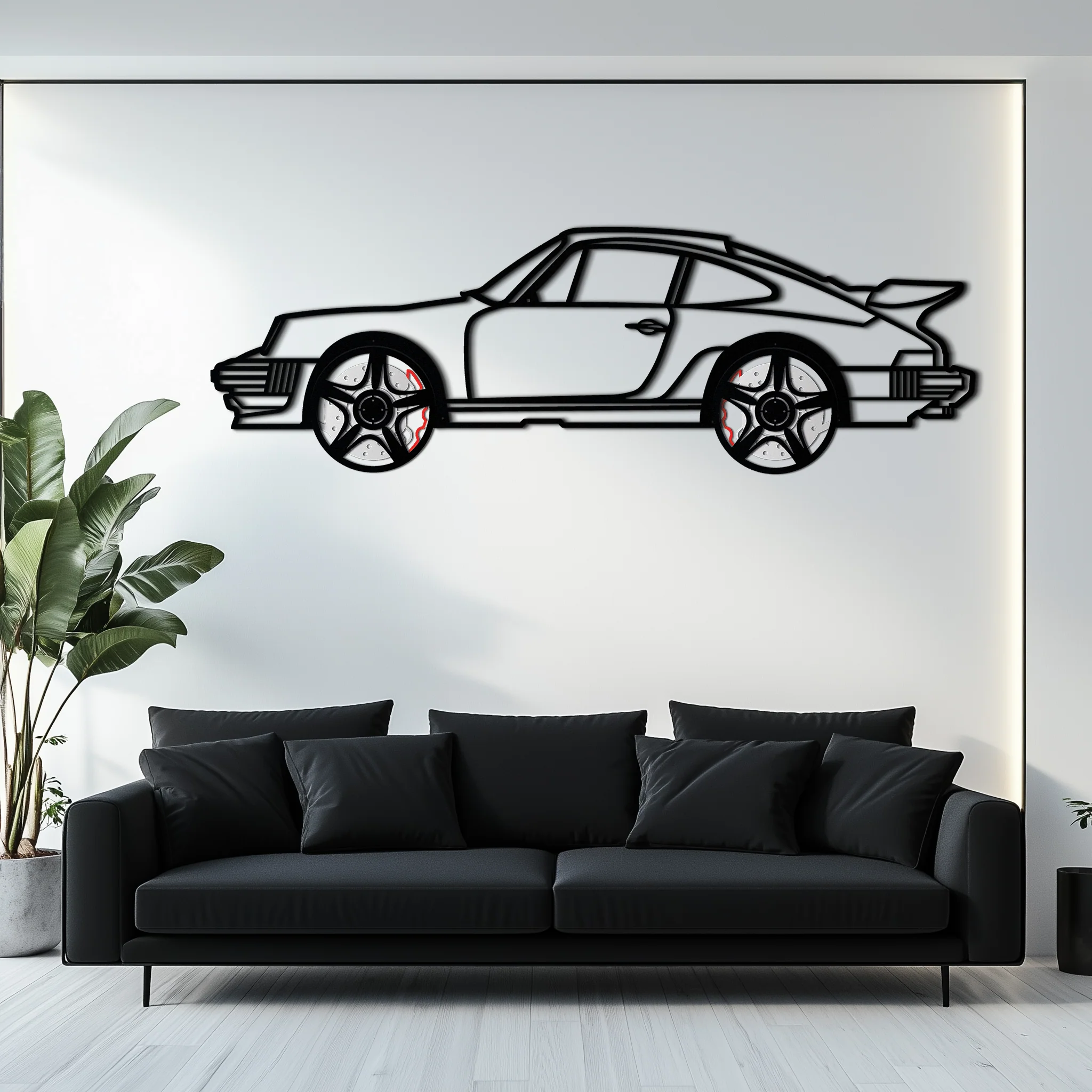 Porsche 911 Classic Metal Wall Art – Rotating Wheel Automotive Silhouette, Premium Gift for Car Lovers- KAFMEKA049 - Image 10