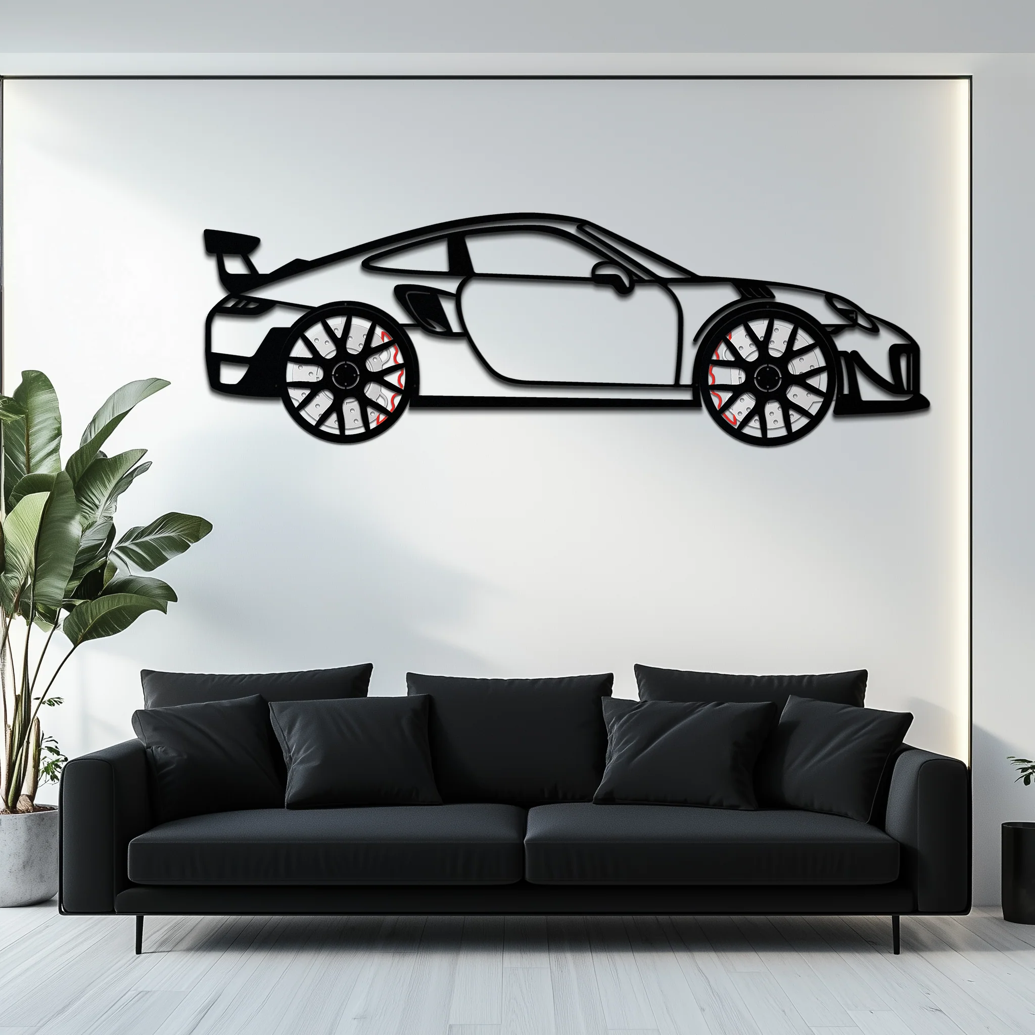 Porsche 911 GT2 Metal Wall Art – Rotating Wheel Motorsport Silhouette | Premium Gift for Car Enthusiasts ,KAFMEKA050 - Image 10