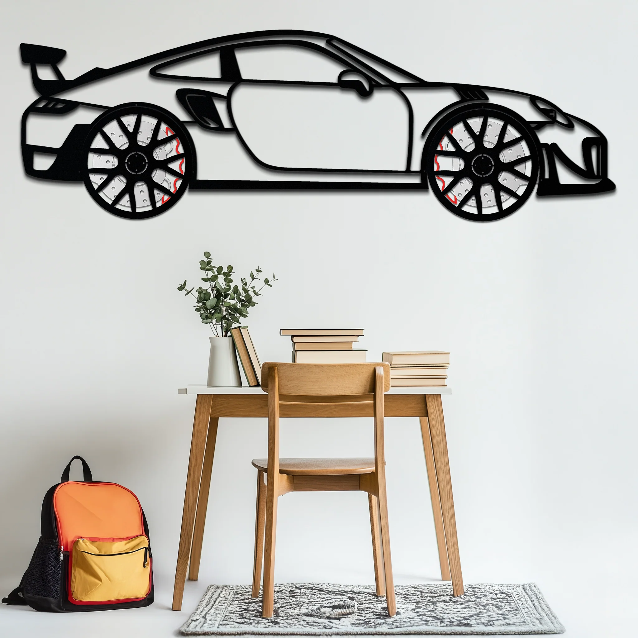 Porsche 911 GT2 Metal Wall Art – Rotating Wheel Motorsport Silhouette | Premium Gift for Car Enthusiasts ,KAFMEKA050 - Image 7