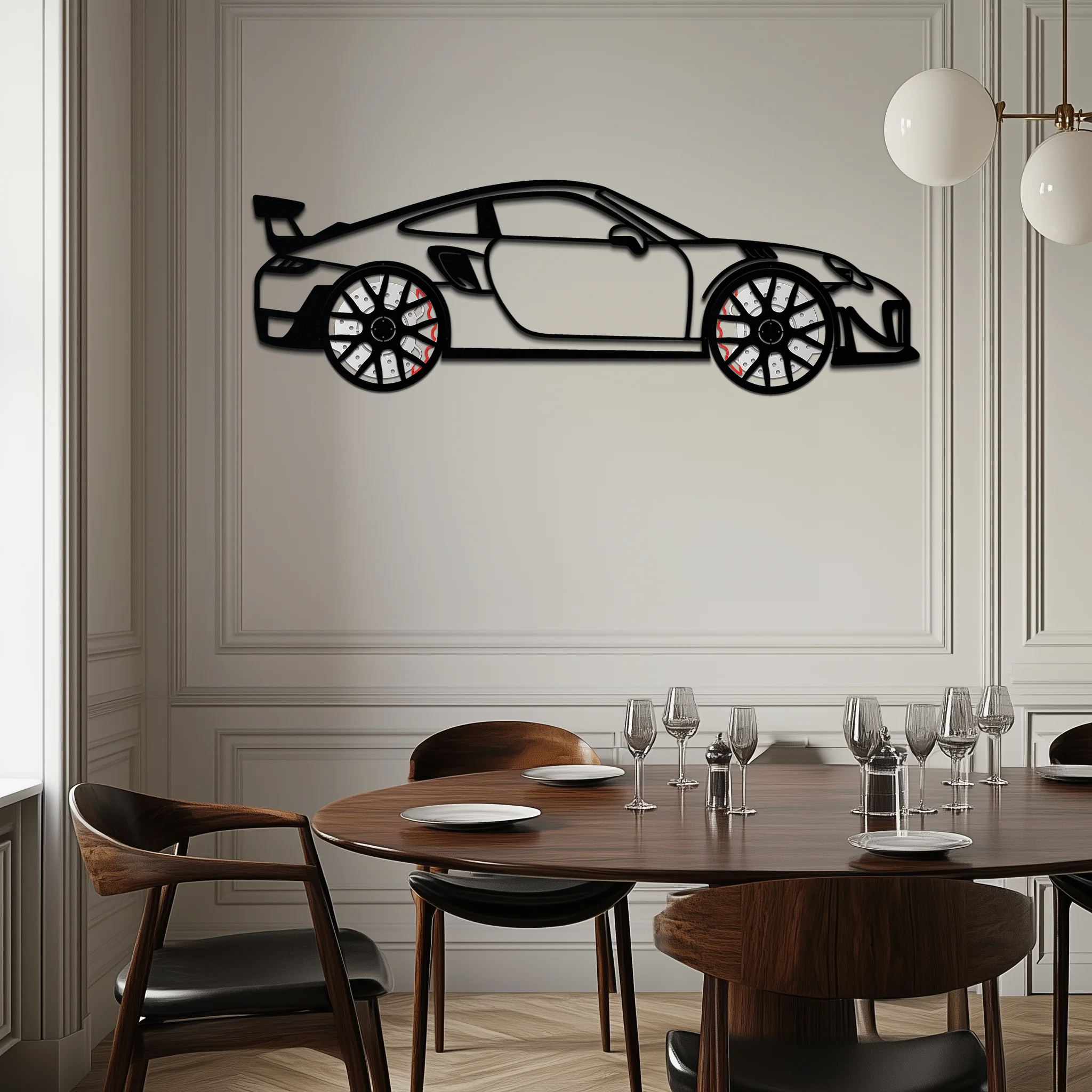Porsche 911 GT2 Metal Wall Art – Rotating Wheel Motorsport Silhouette | Premium Gift for Car Enthusiasts ,KAFMEKA050 - Image 8
