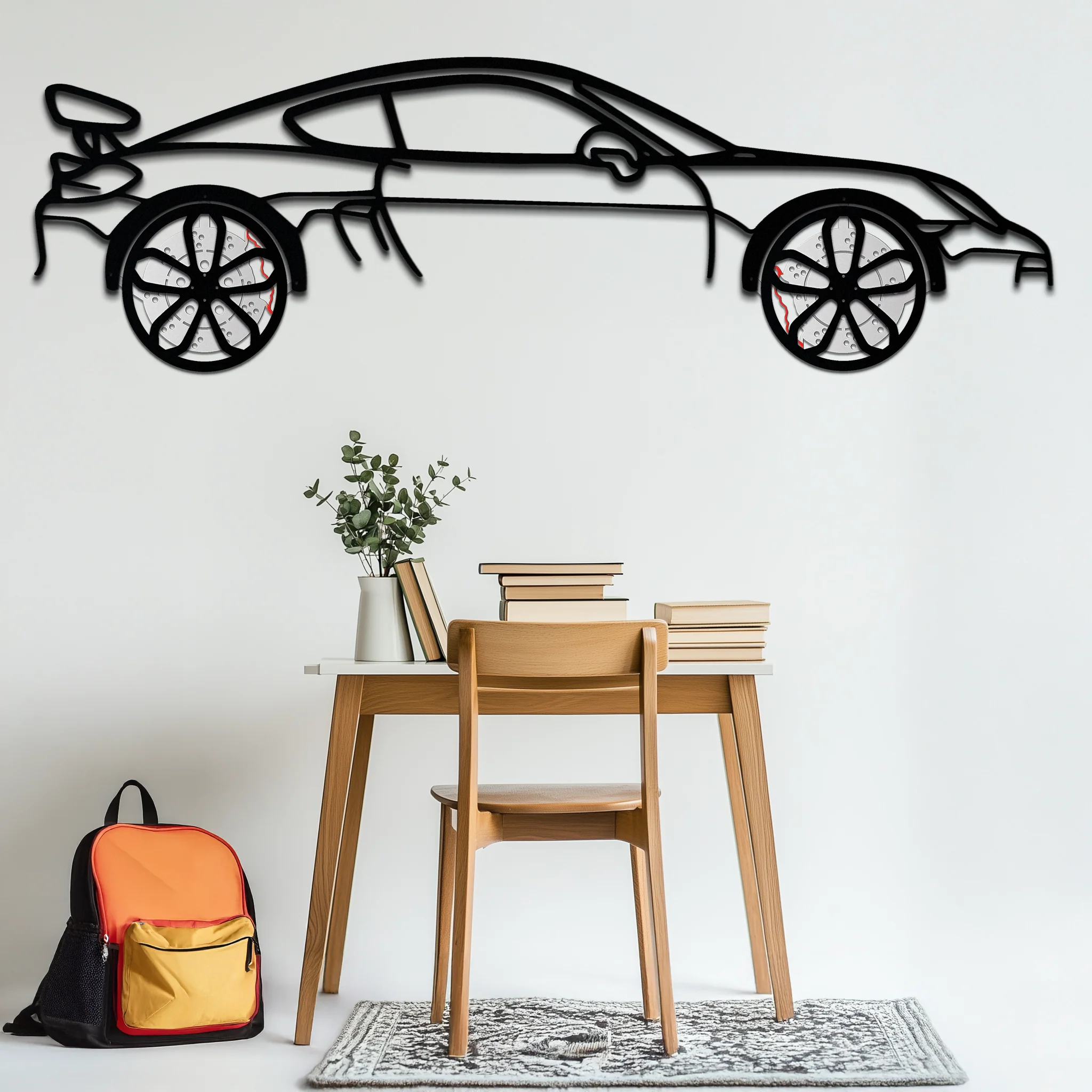 Porsche 911 GT2 Metal Wall Art – Rotating Wheel Motorsport Silhouette | Premium Gift for Car Enthusiasts,KAFMEKA052 - Image 7