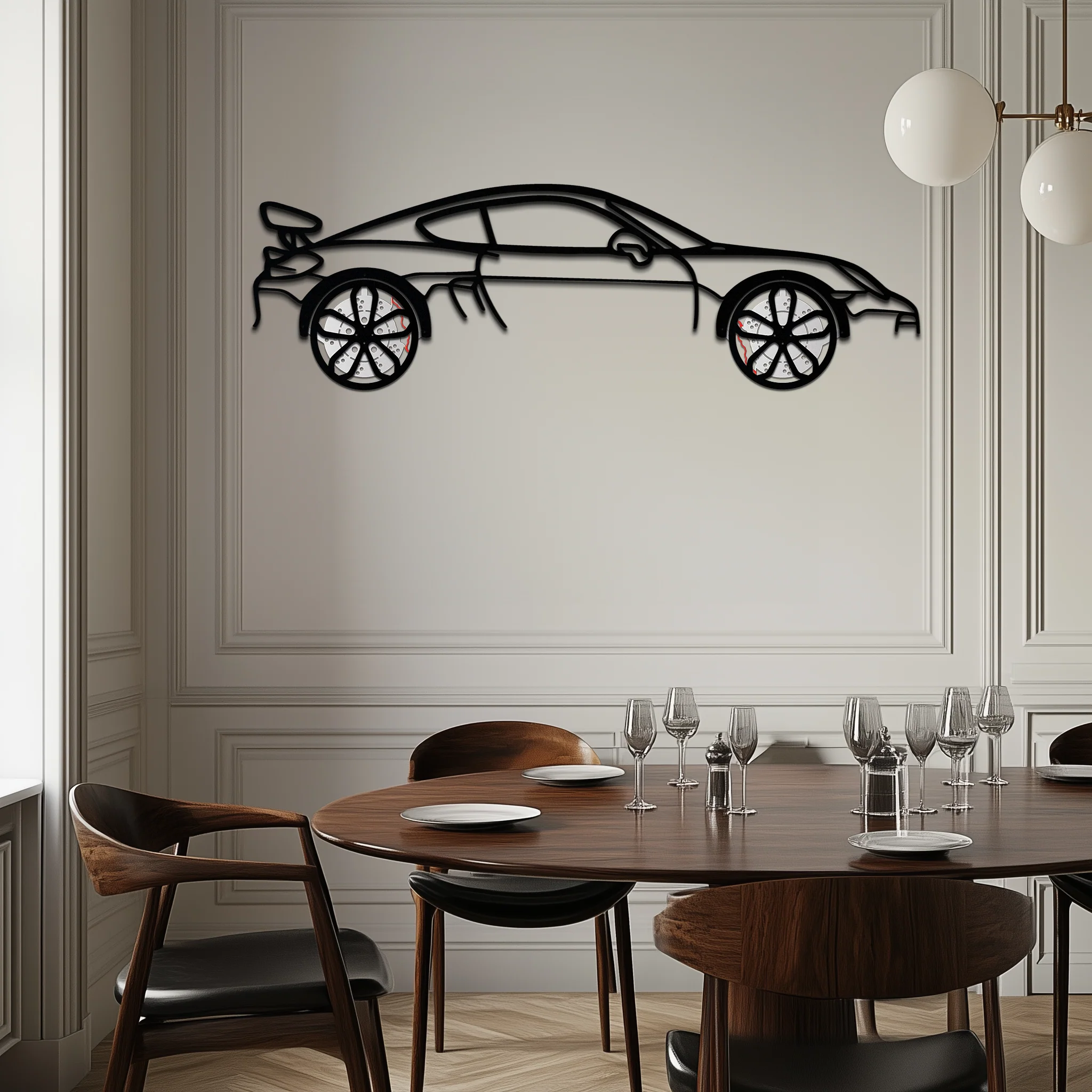 Porsche 911 GT2 Metal Wall Art – Rotating Wheel Motorsport Silhouette | Premium Gift for Car Enthusiasts,KAFMEKA052 - Image 8