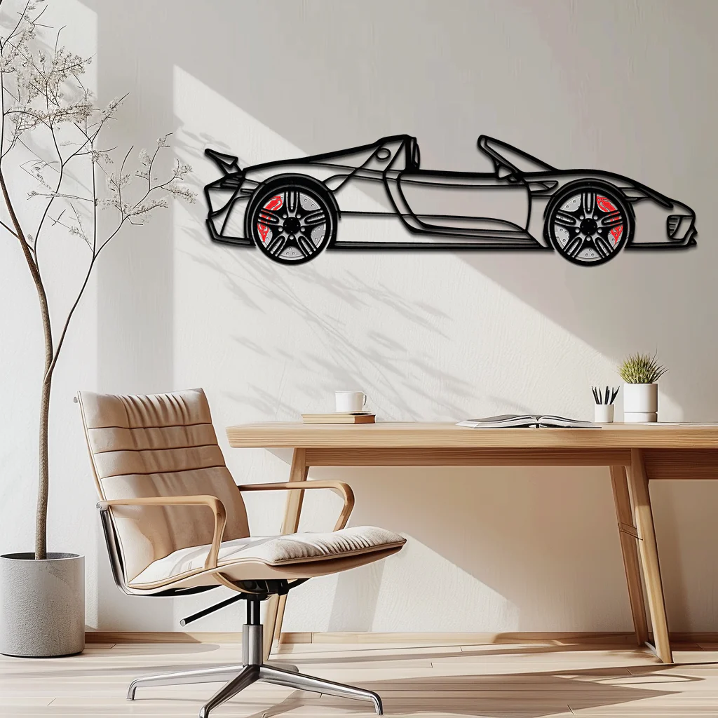 Porsche 918 Spyder Silhouette Metal Wall Art – Hybrid Hypercar Decor with Rotating Wheels ⚡🏁,KAFMEKA061 - Image 6