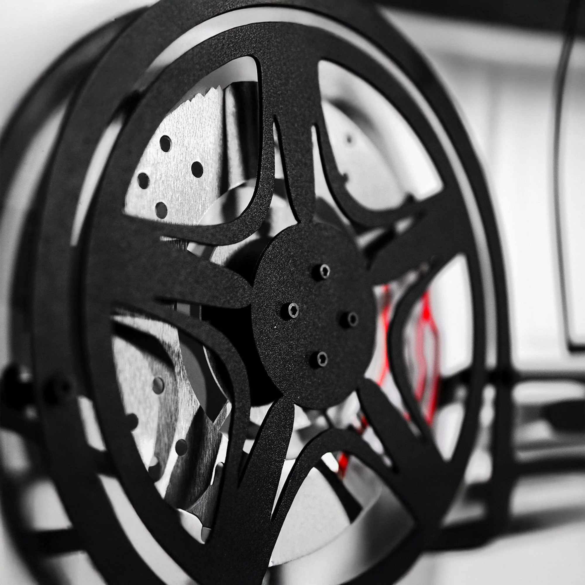 Porsche Carrera GT Wall Art – Supercar Steel Silhouette with Spinning Wheels-KAFMEKA039 - Image 3