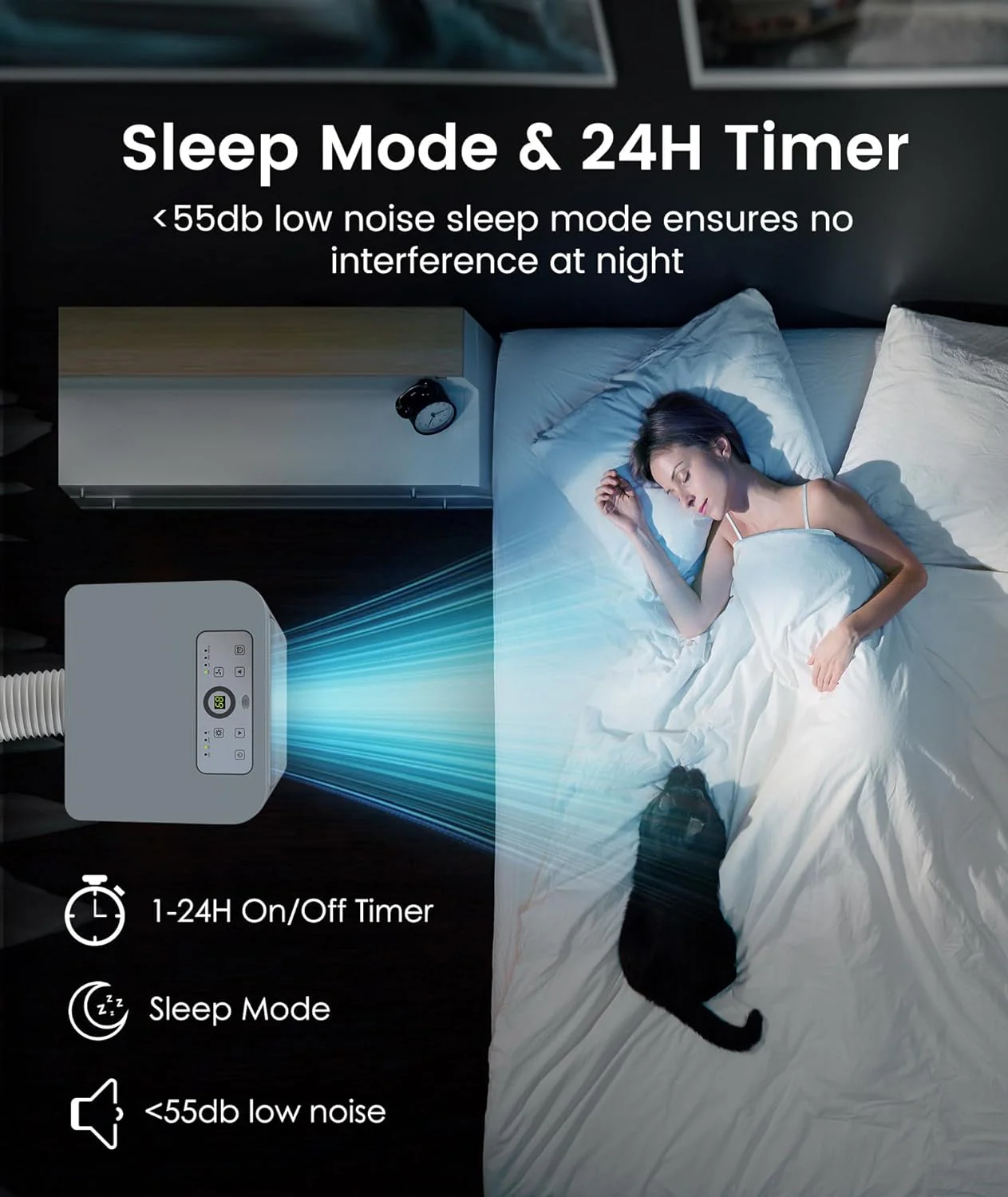 portable Air Conditioner, 10000 BTU Air Conditioner with Cooling, Fan, Dehumidifier, Sleep Mode, ≤55 db, Cooling up to 450 Sq. Ft. with 24H Timer - Image 2