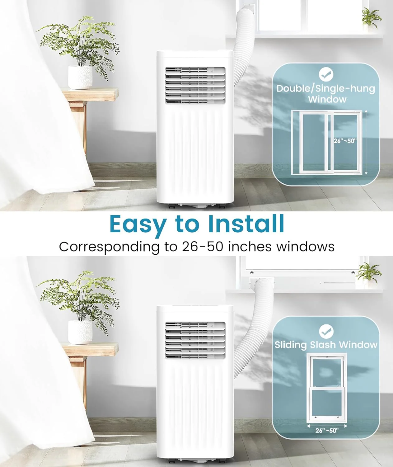 portable Air Conditioner, 10000 BTU Air Conditioner with Cooling, Fan, Dehumidifier, Sleep Mode, ≤55 db, Cooling up to 450 Sq. Ft. with 24H Timer - Image 5