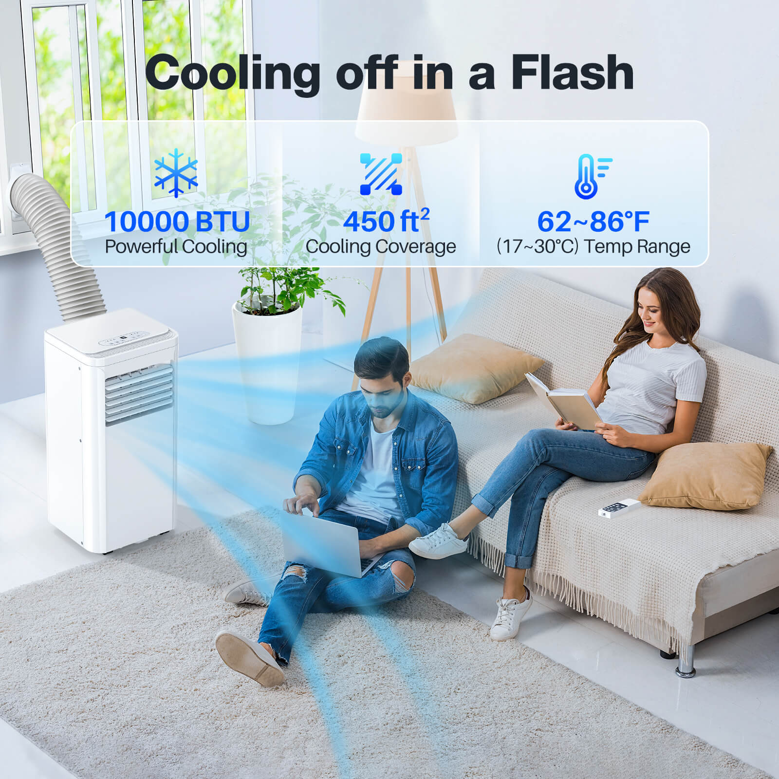 Portable Air Conditioner with Dehumidifier & Fan Modes A5407 - Image 10