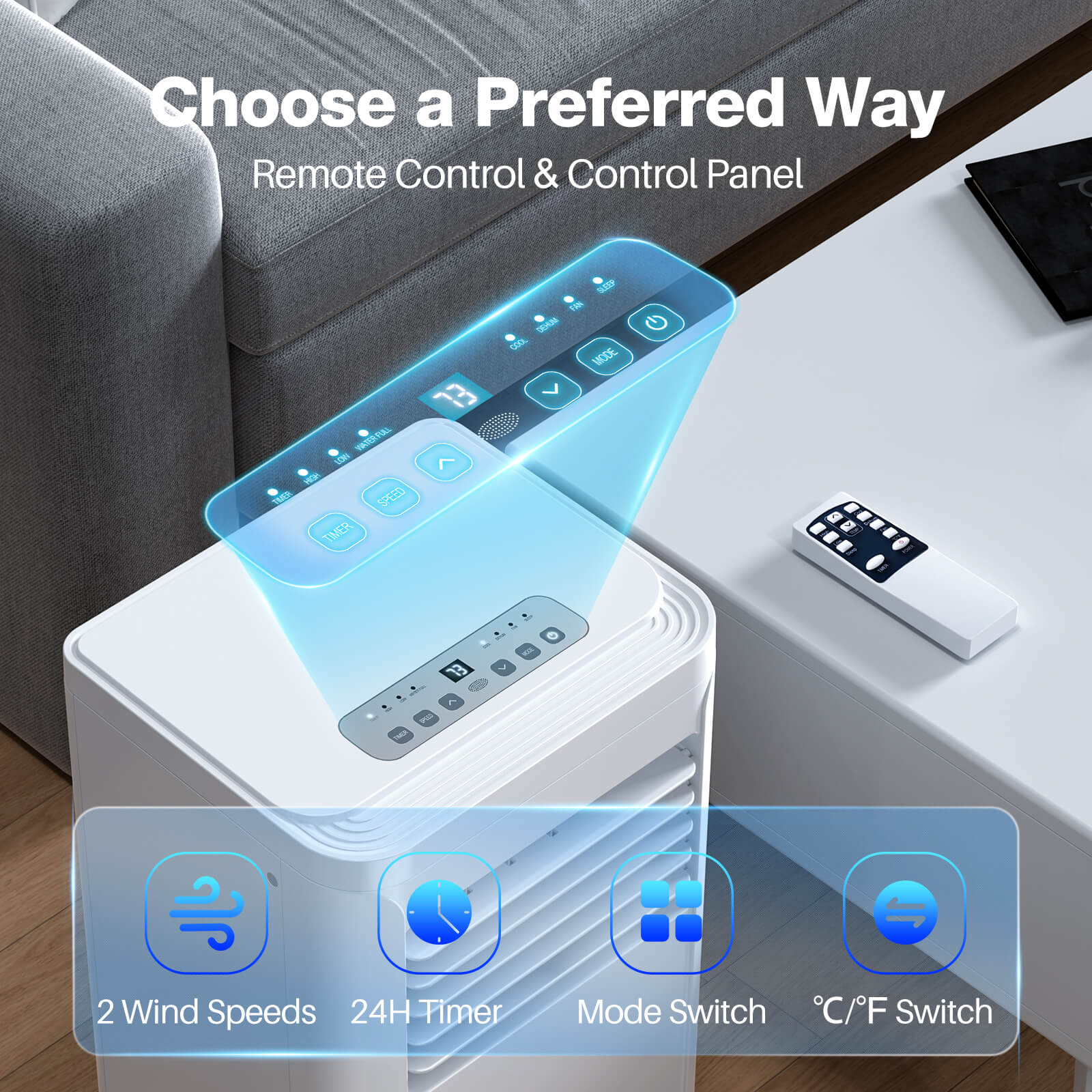 Portable Air Conditioner with Dehumidifier & Fan Modes A5407 - Image 15