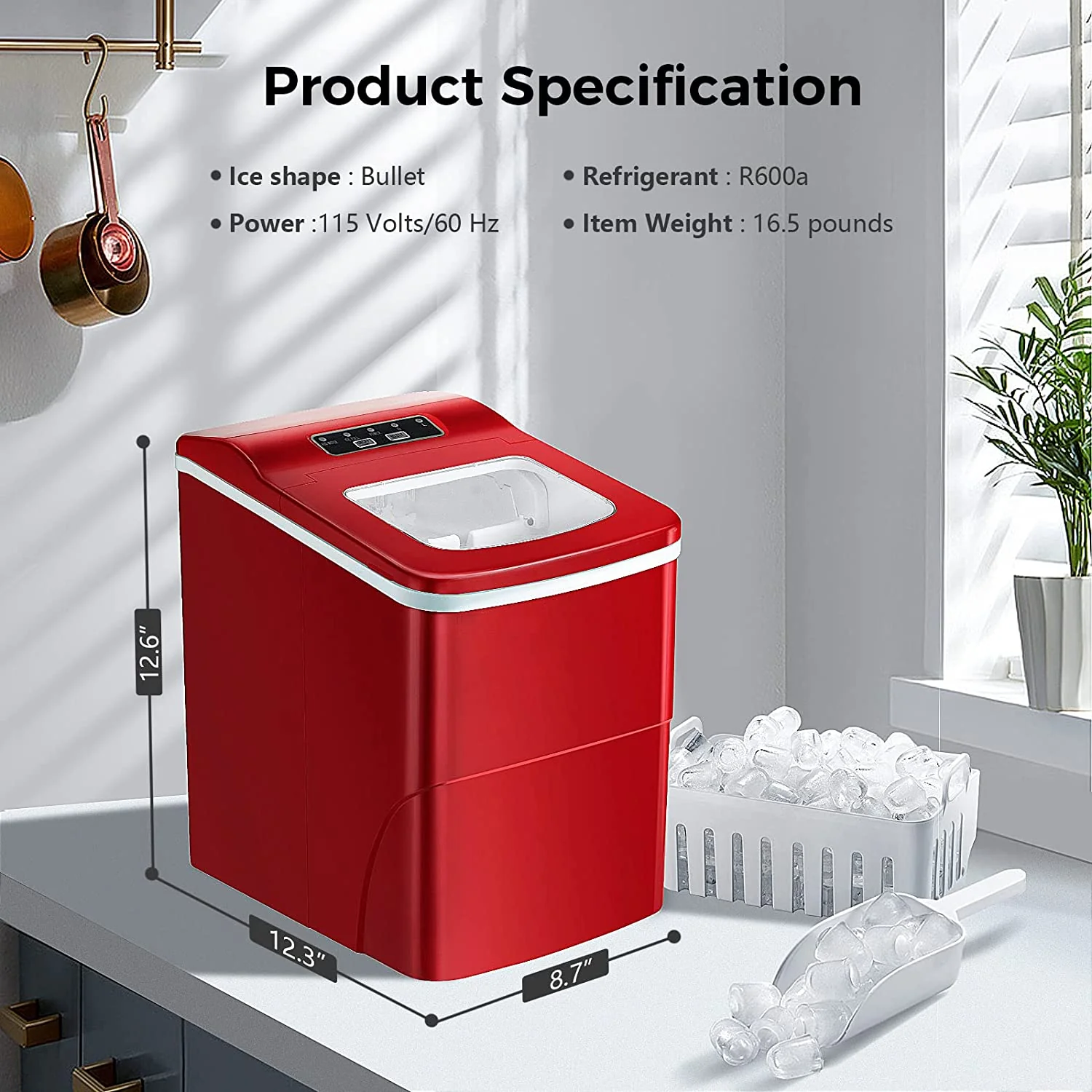 Portable Countertop Ice Maker Machine Z5876 - Image 12