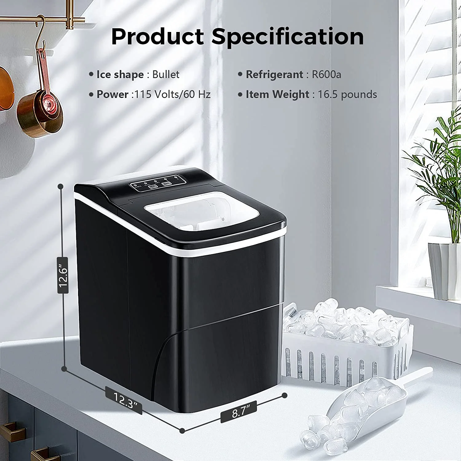 Portable Countertop Ice Maker Machine Z5876 - Image 3