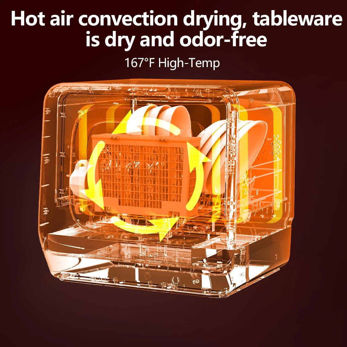 Portable Dishwasher Countertop with 6 Washing modes DW8306 - Image 7
