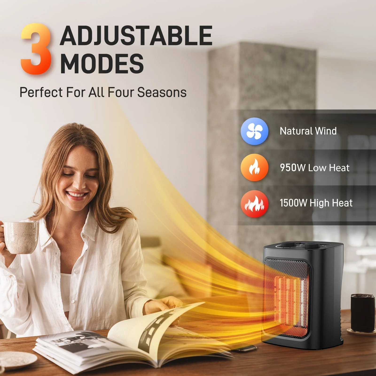 Portable Electric Space Heater 3618 - Image 3