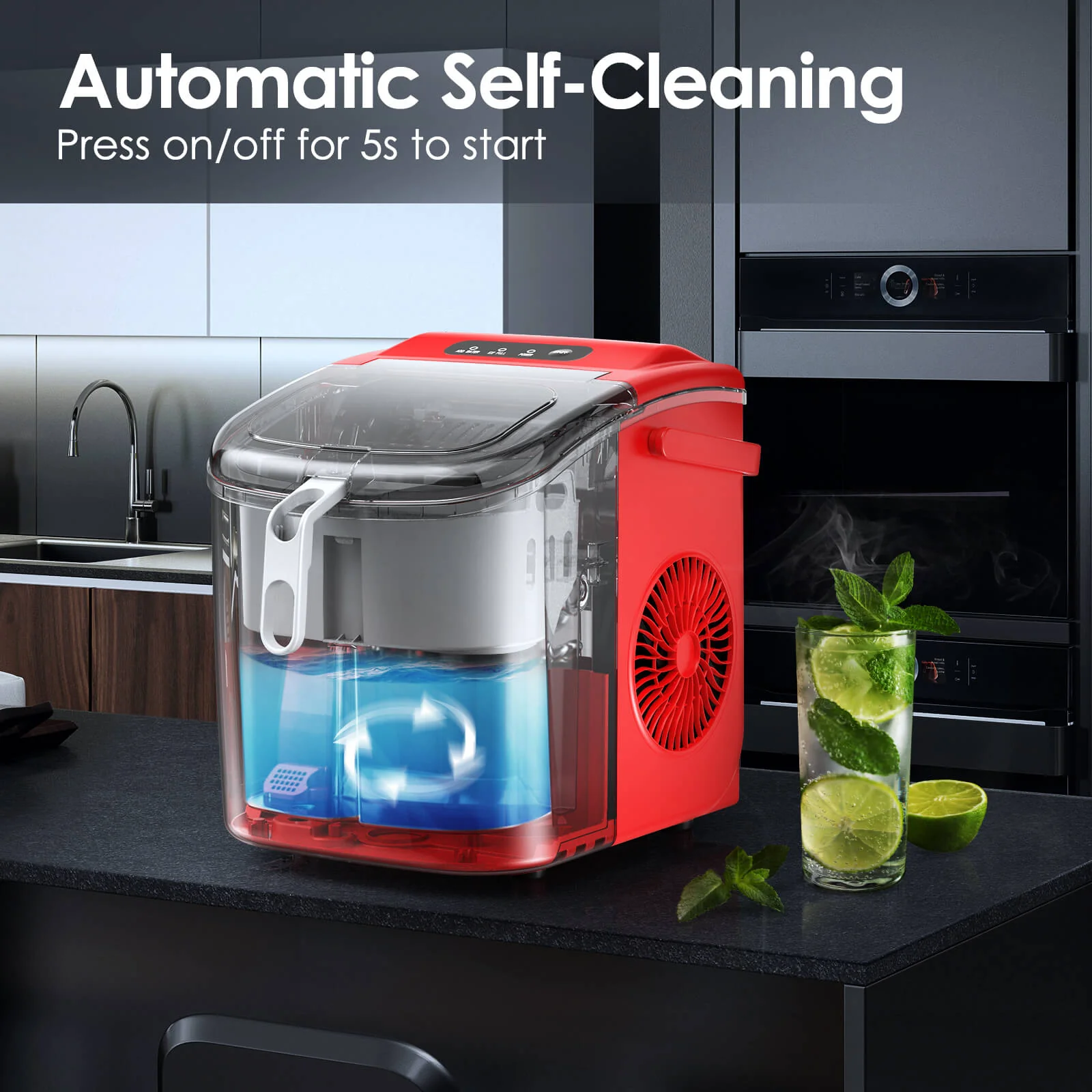 Portable Ice Maker with Handle Z5822H - Image 12