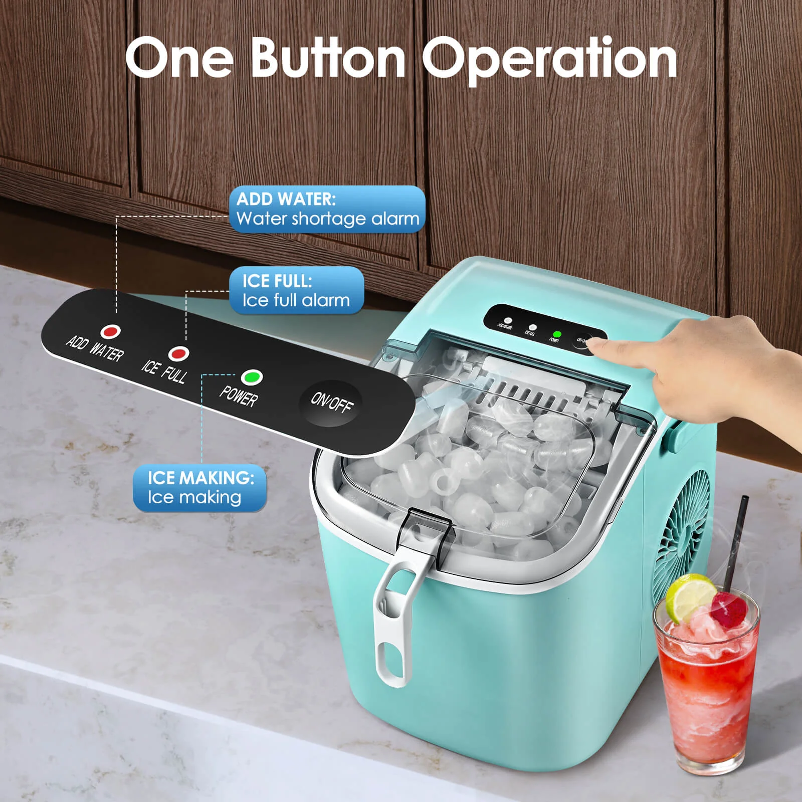 Portable Ice Maker with Handle Z5822H - Image 18