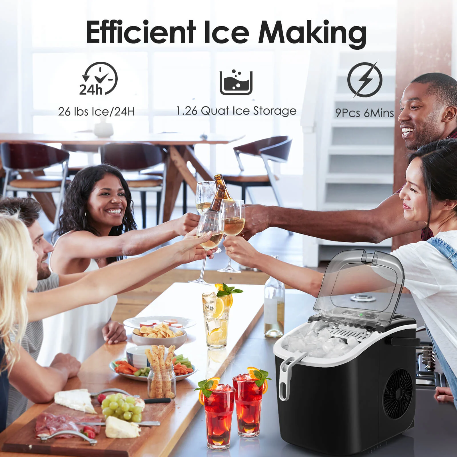 Portable Ice Maker with Handle Z5822H - Image 2