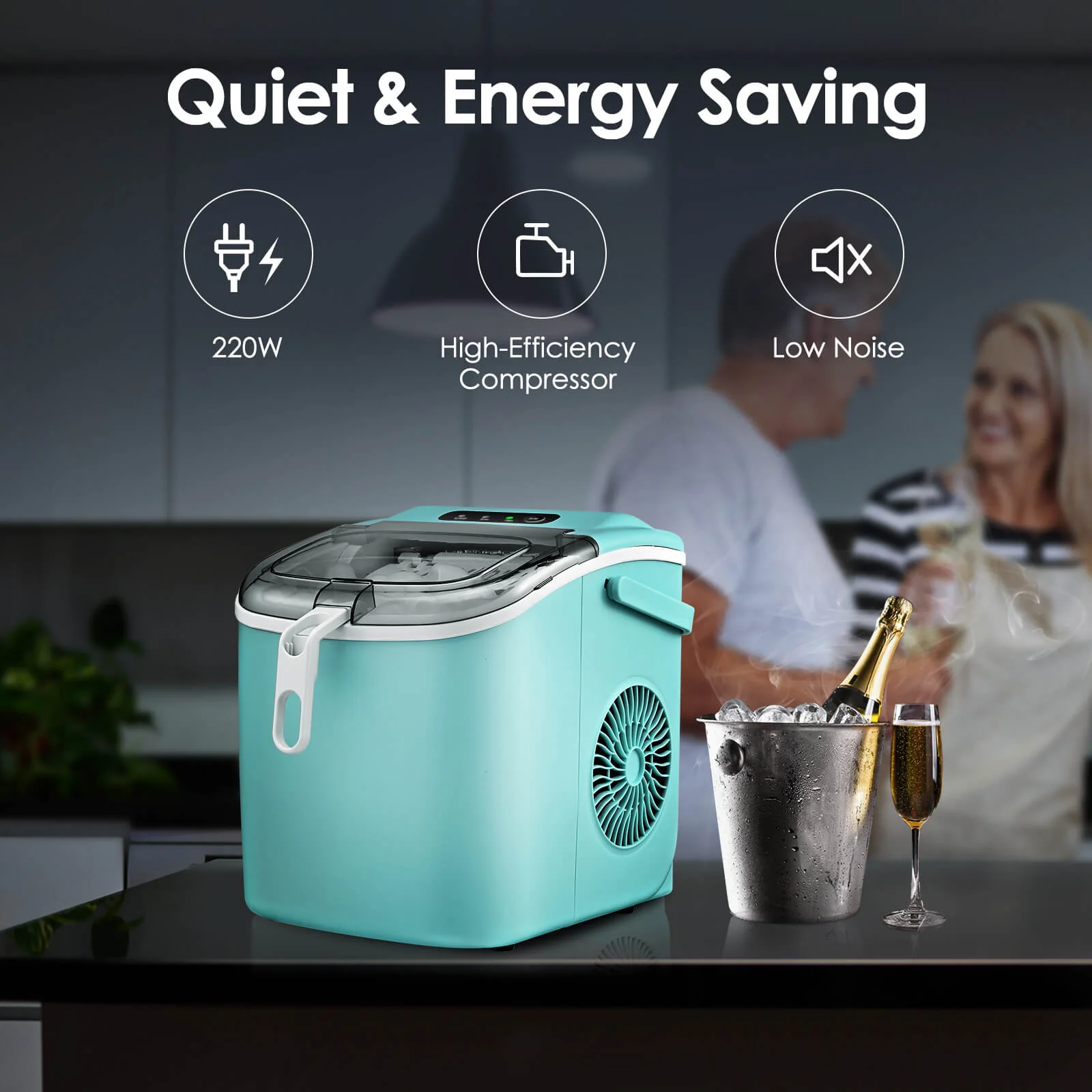 Portable Ice Maker with Handle Z5822H - Image 20