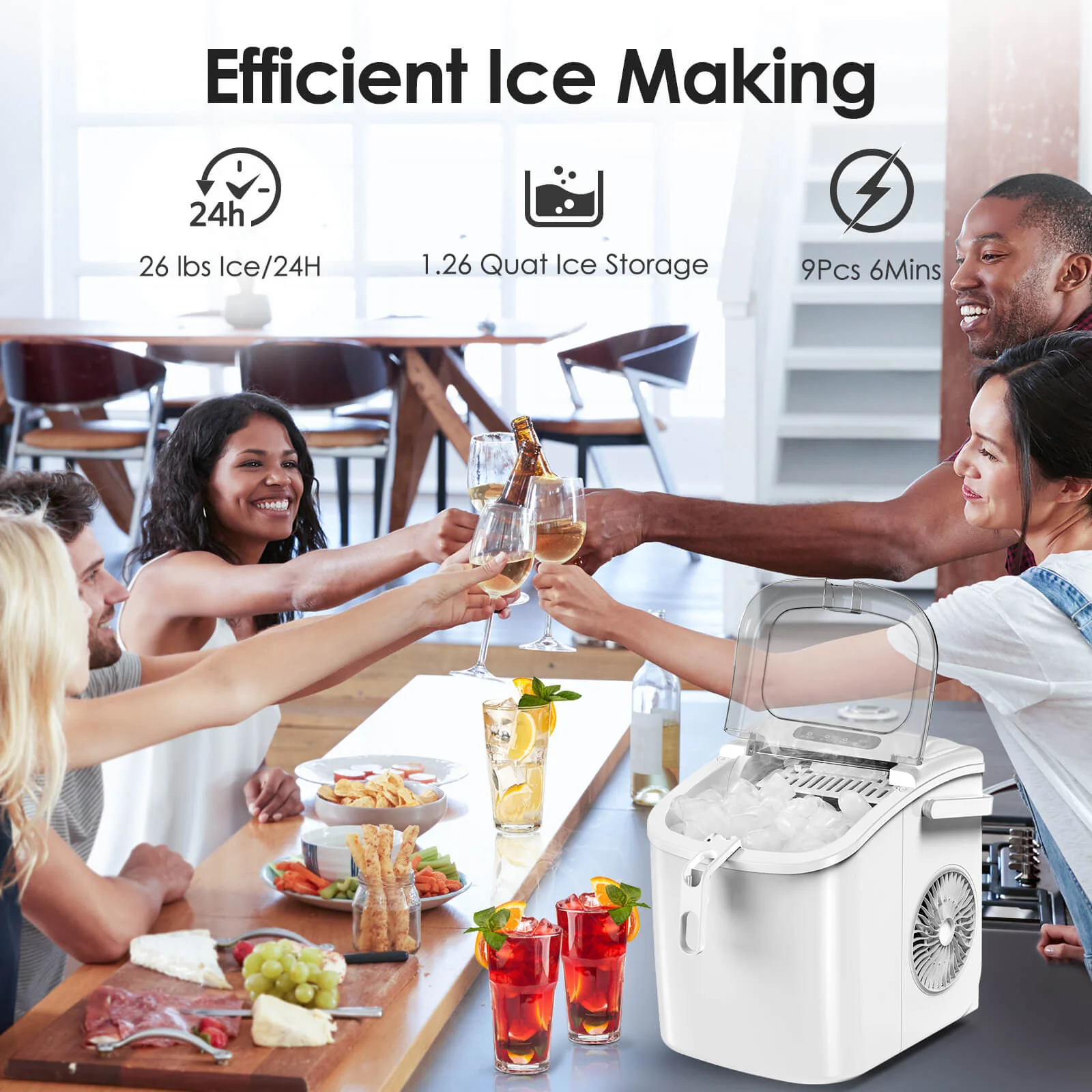 Portable Ice Maker with Handle Z5822H - Image 30