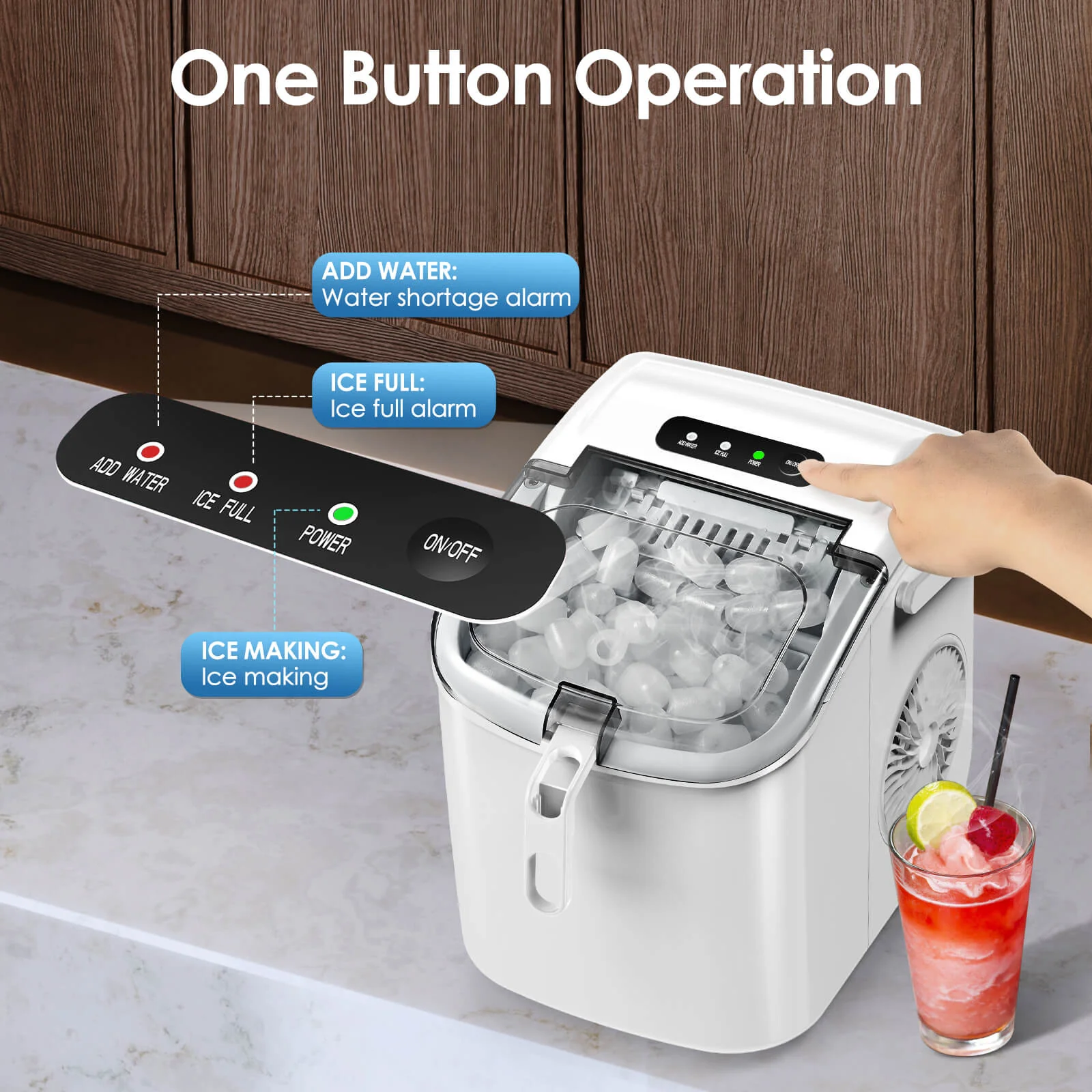 Portable Ice Maker with Handle Z5822H - Image 32