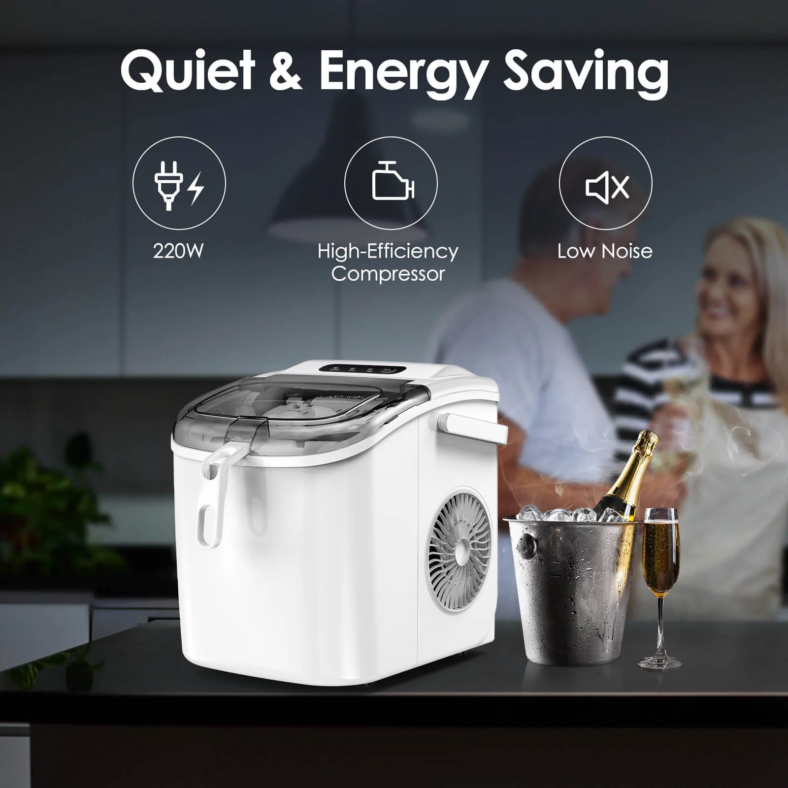 Portable Ice Maker with Handle Z5822H - Image 34