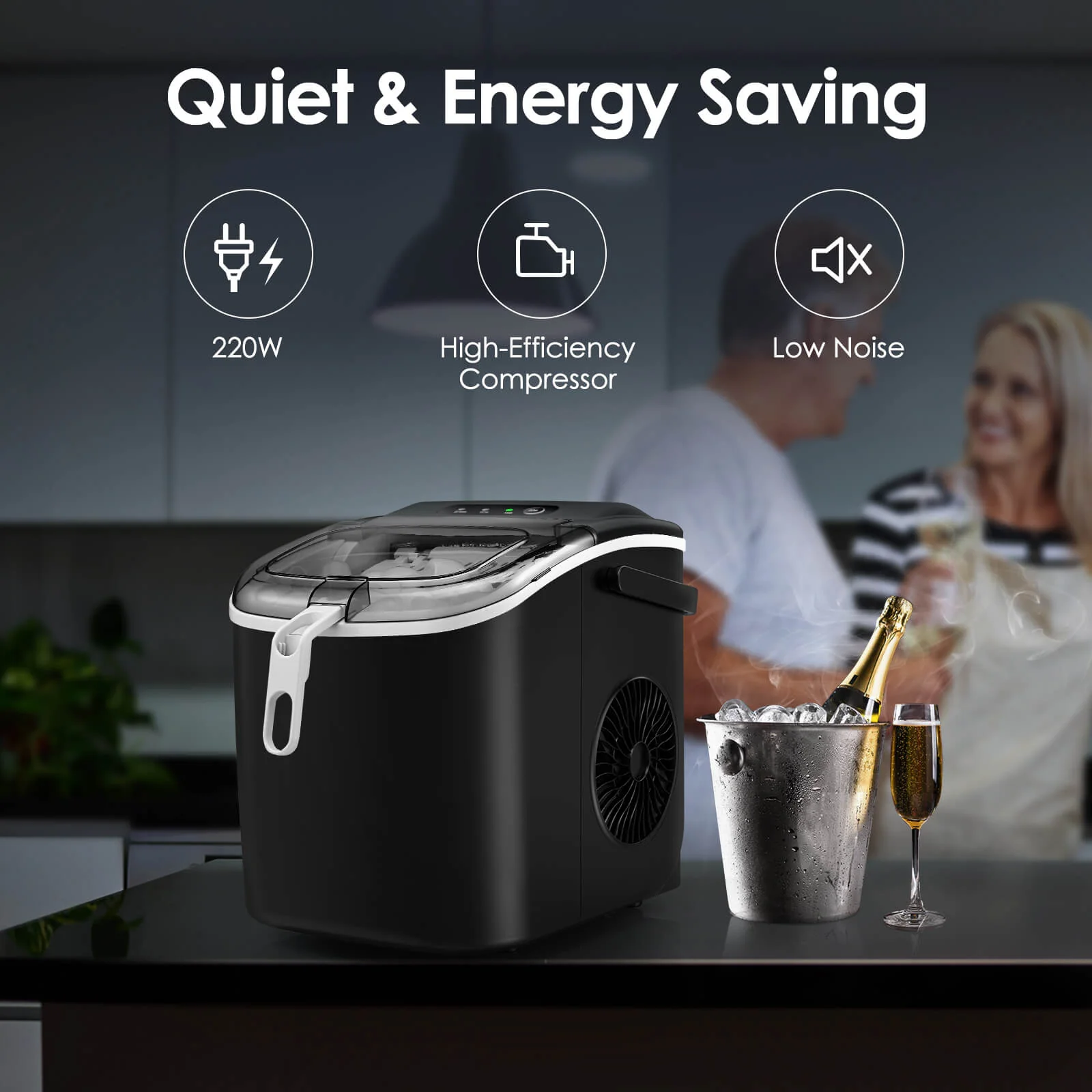 Portable Ice Maker with Handle Z5822H - Image 6