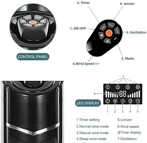 Portable Oscillating Tower Fan - Image 52