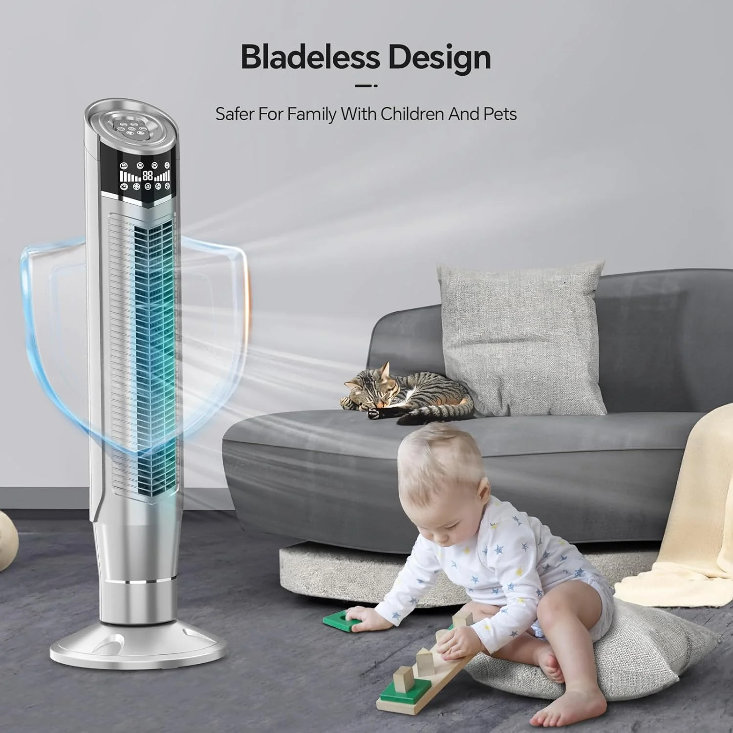 Portable Oscillating Tower Fan - Image 74