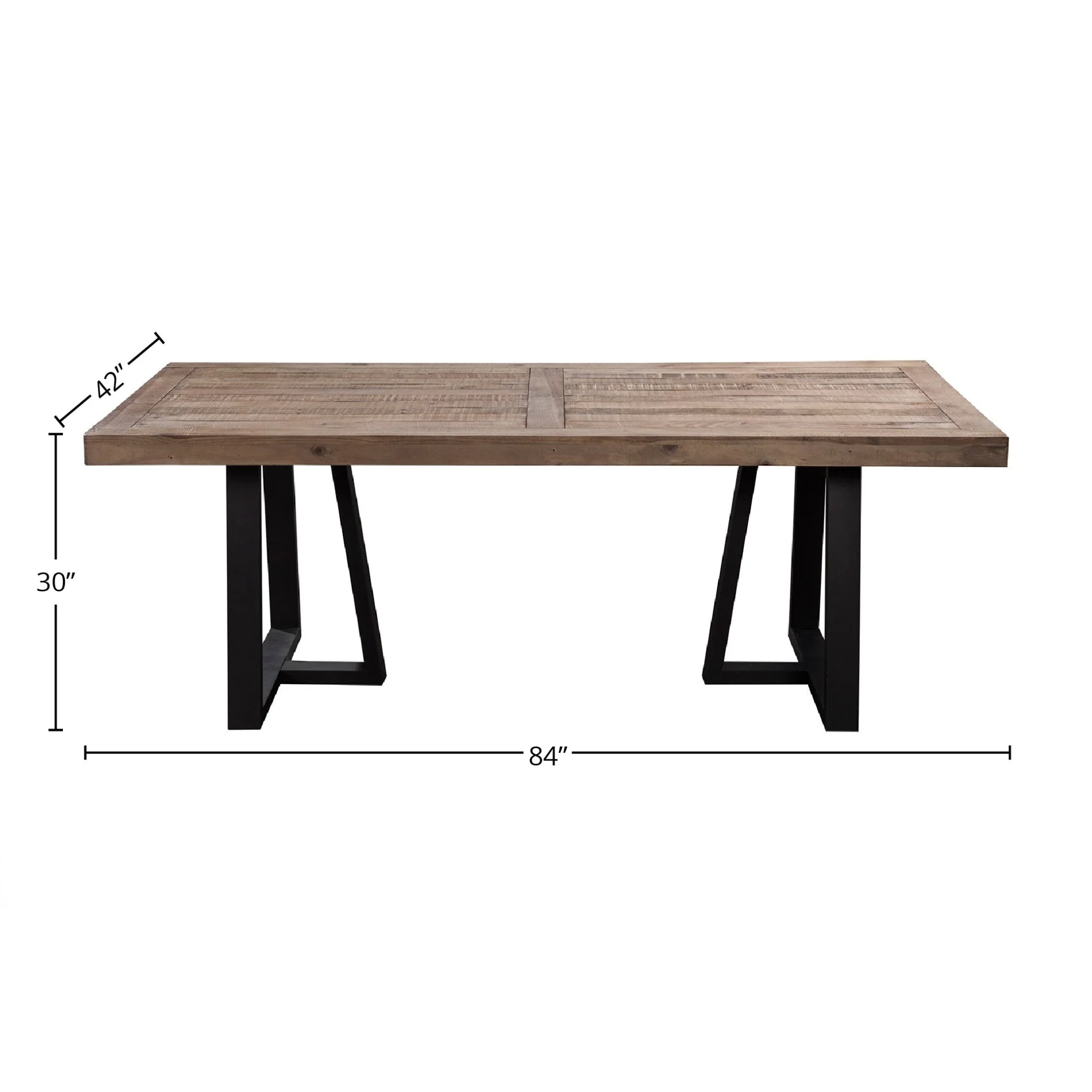 Prairie Rectangular Dining Table, Natural/Black - Image 4