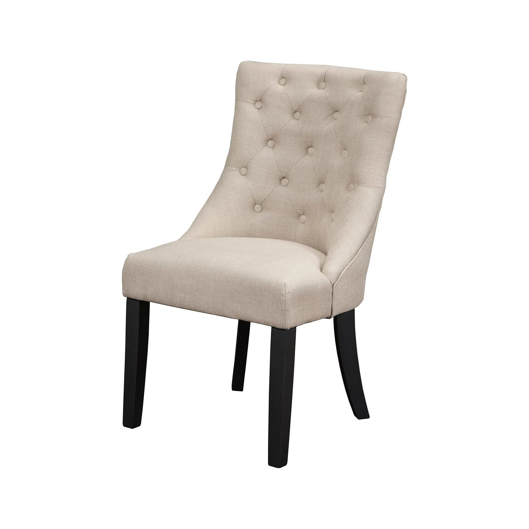 Prairie Upholstered Side Chairs, Cream Linen (Set of 2 Chairs) - Image 3