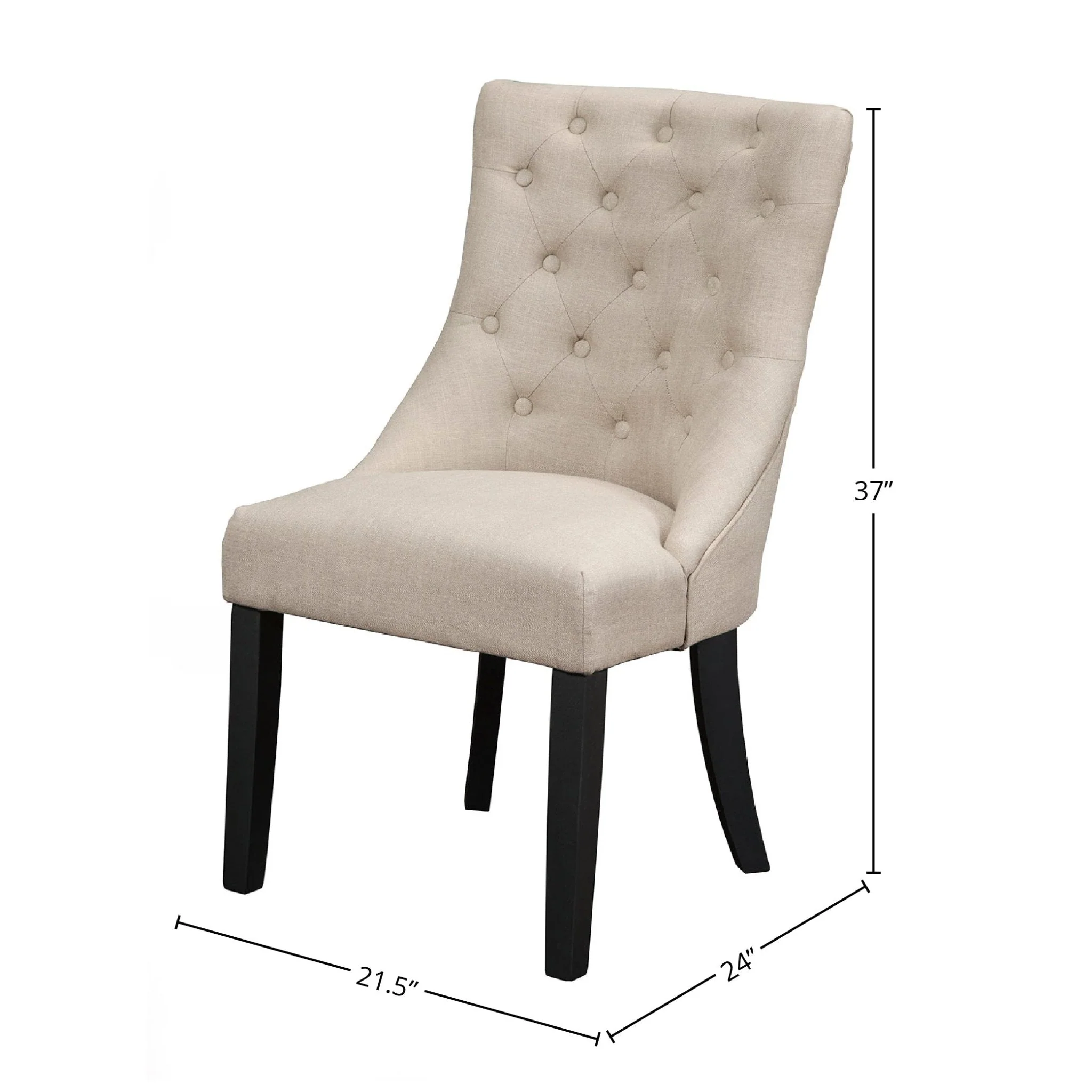 Prairie Upholstered Side Chairs, Cream Linen (Set of 2 Chairs) - Image 6