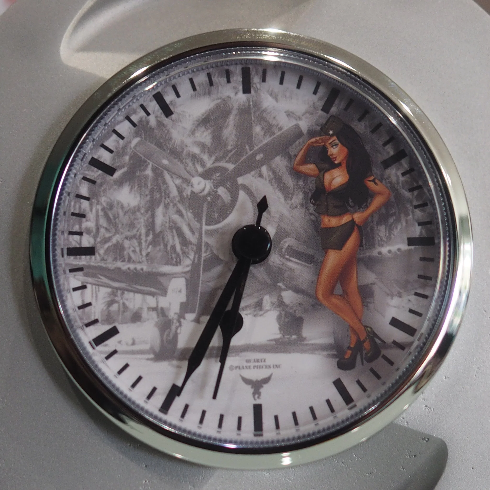 Pratt & Whitney F4U Corsair Pinup Girl R-2800 WWII Double Wasp Raw Radial Engine Piston Desk Clock - Image 9