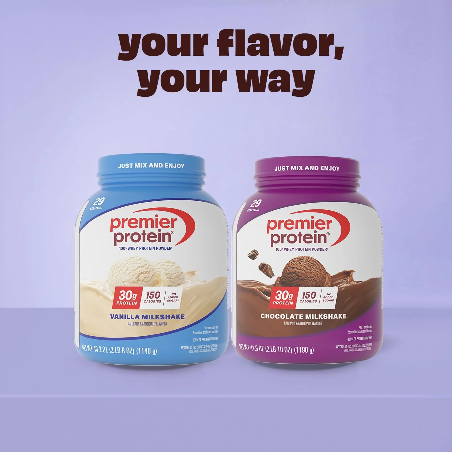 Premier Protein Powder, Chocolate Milkshake, 30g Protein, No Added Sugar, 100% Whey Protein, Keto Friendly, Soy & Gluten Free, 24.5 oz, 17 Servings (Packaging May Vary) - Image 2