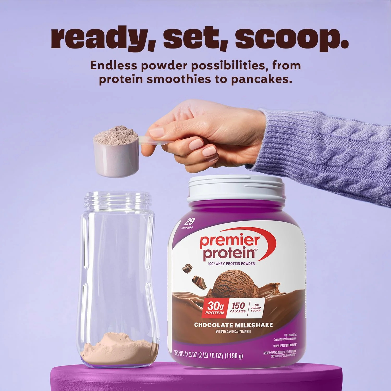 Premier Protein Powder, Chocolate Milkshake, 30g Protein, No Added Sugar, 100% Whey Protein, Keto Friendly, Soy & Gluten Free, 24.5 oz, 17 Servings (Packaging May Vary) - Image 5