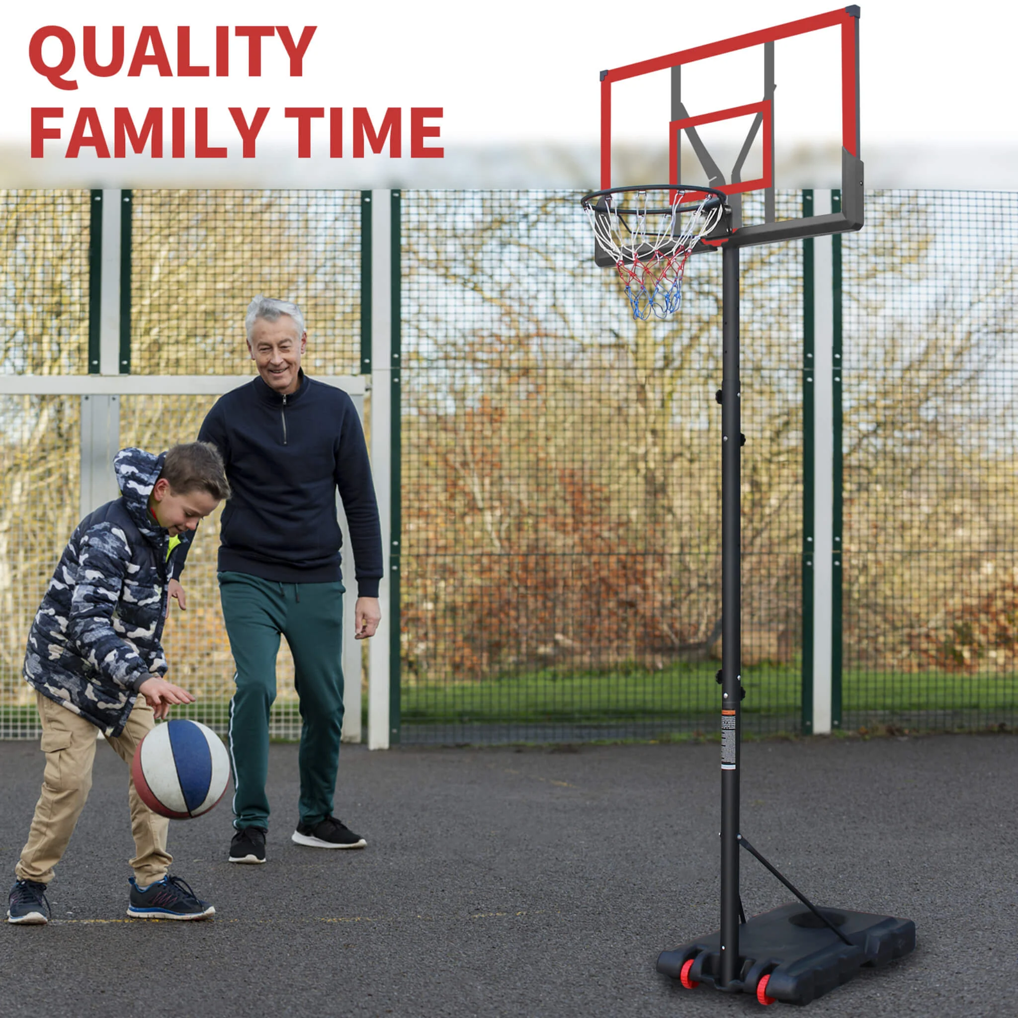 Premium 10FT Outdoor Portable Adjustable Basketball Hoop With Wheels (SAK31961) - Image 5