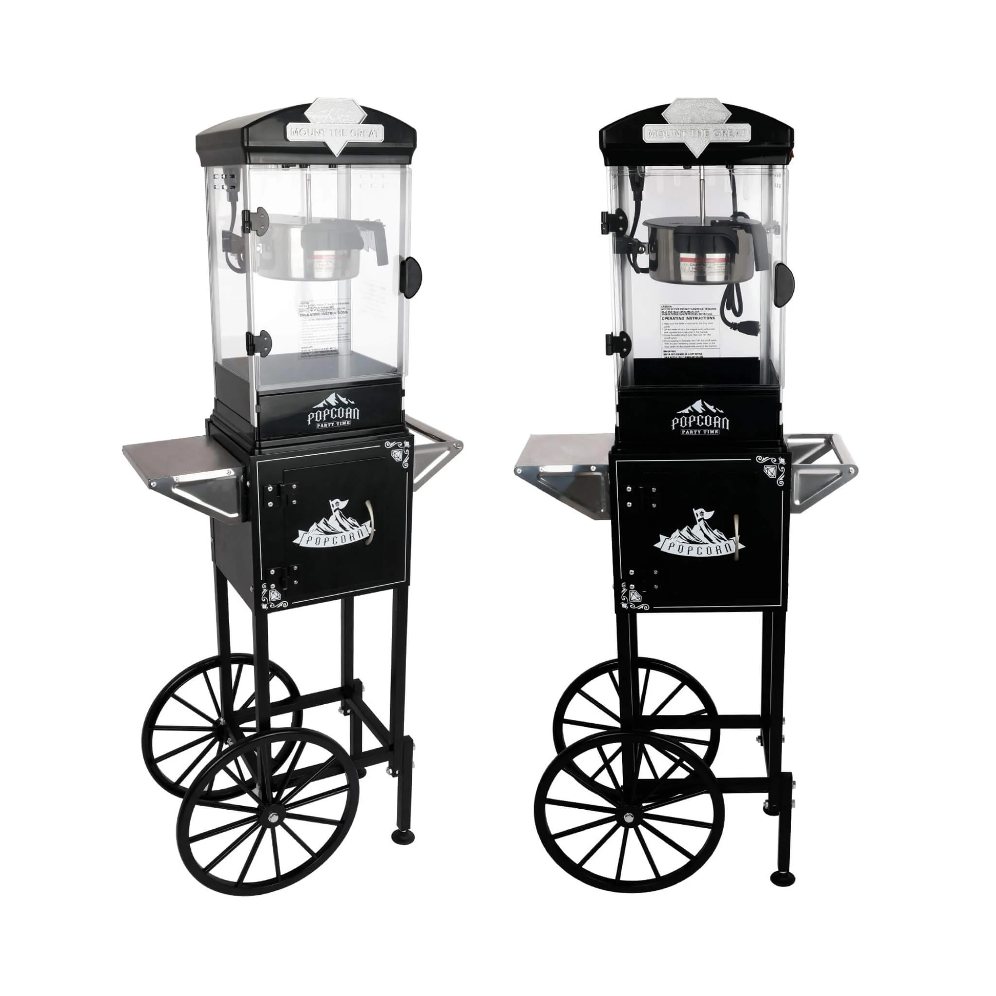 Premium 10OZ Portable Kettle Popcorn Maker Machine With Cart (SAK42196) - Image 6