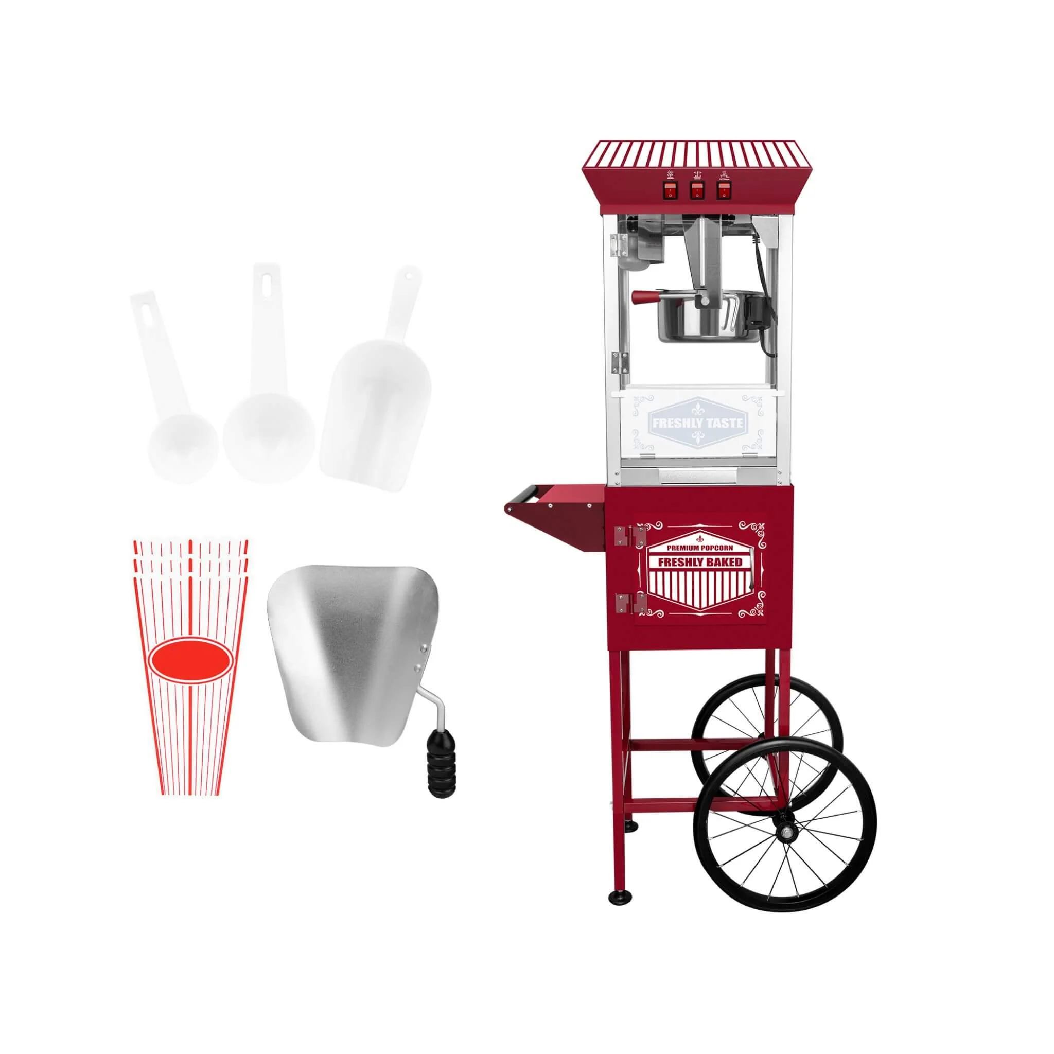 Premium 12-Ounce Movie Theater-Style Popcorn Machine With Cart (SAK84156) - Image 7