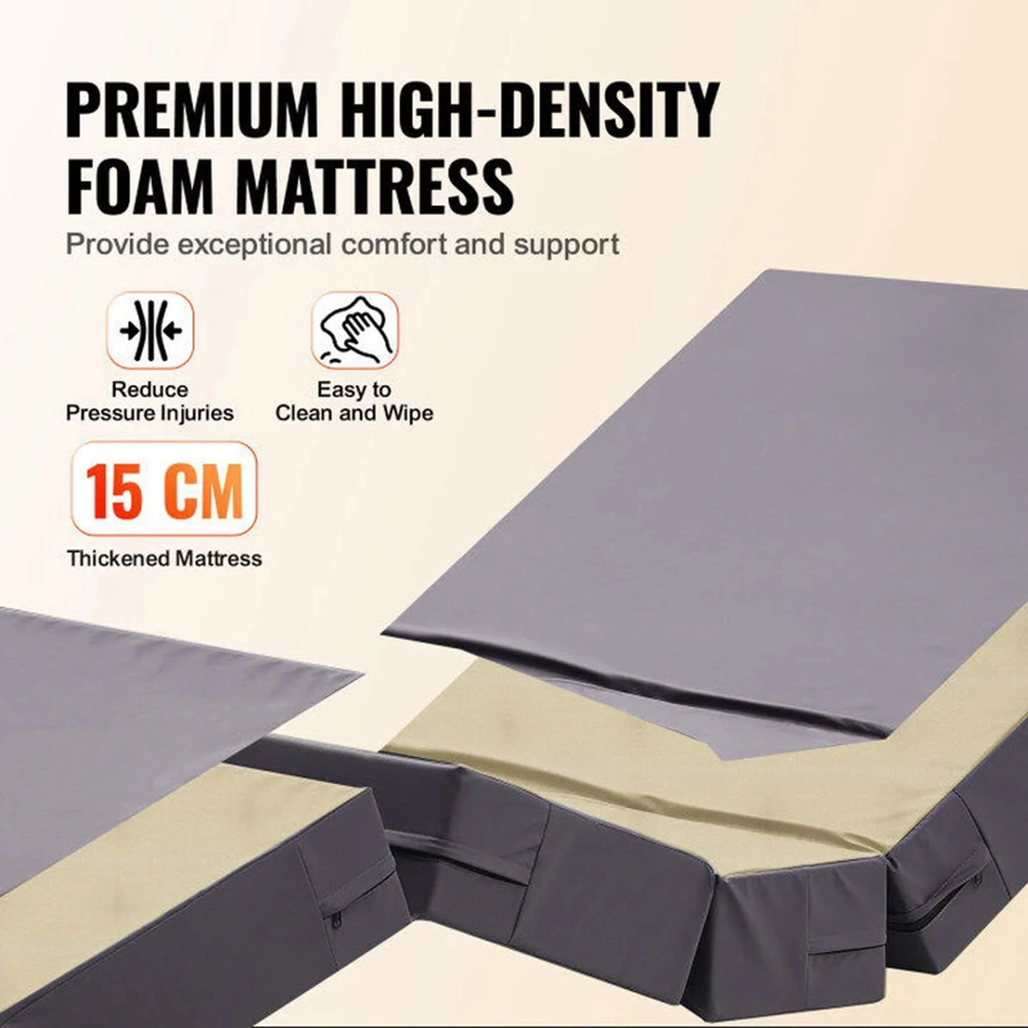 Premium 5-Function Electric Adjustable Medical Hospital Bed With Cardiac Position, 550LBS (SAK62312) - Image 9