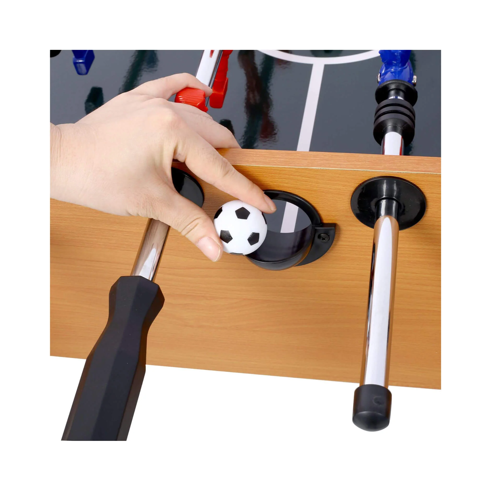 Premium 54-Inch Professional Wooden Foosball Table With Adjustable Leg Levelers (SAK95481) - Image 10