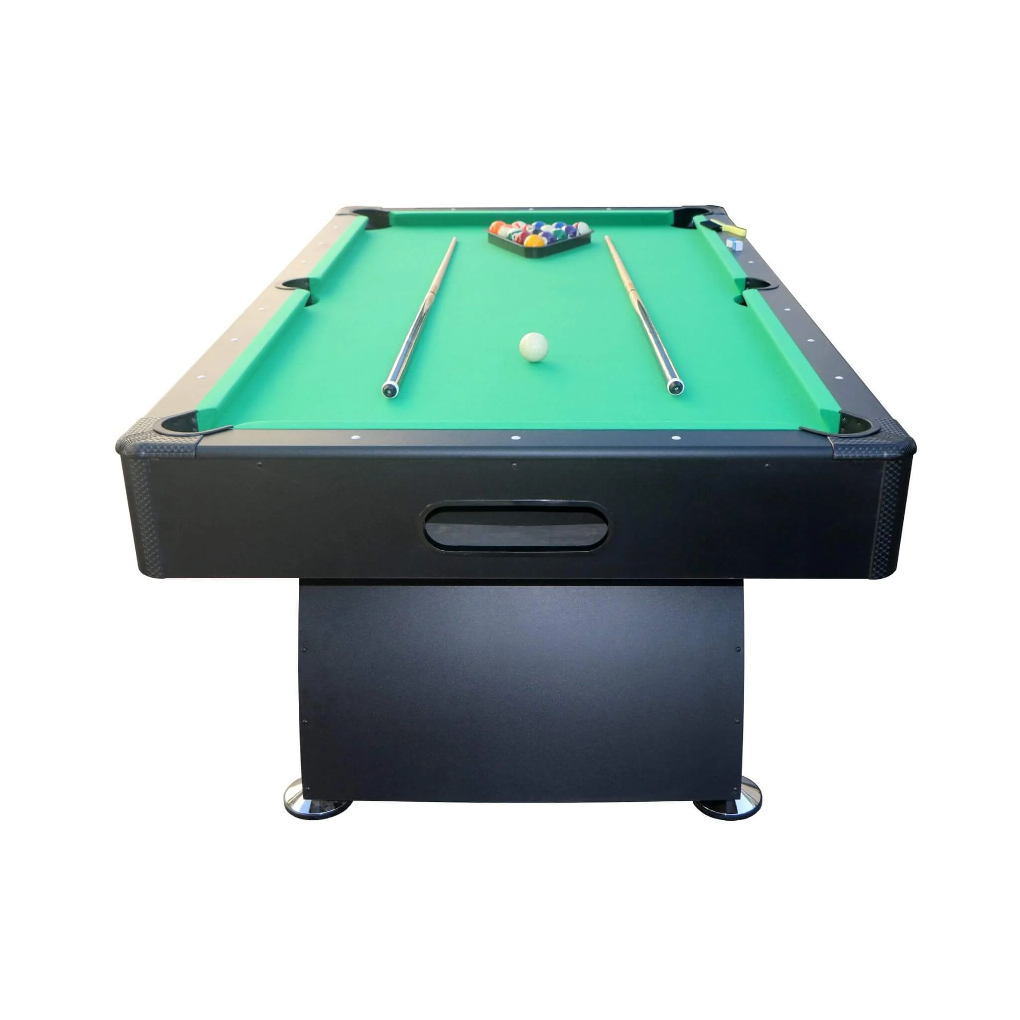 Premium 7FT Black Billiards Game Room Table For Home With Cue Sticks And Billiard Balls (SAK58210) - Image 4