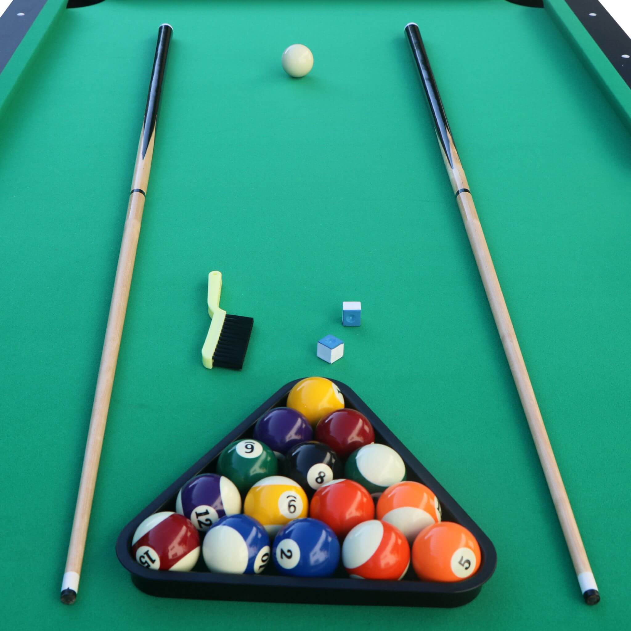 Premium 7FT Black Billiards Game Room Table For Home With Cue Sticks And Billiard Balls (SAK58210) - Image 6