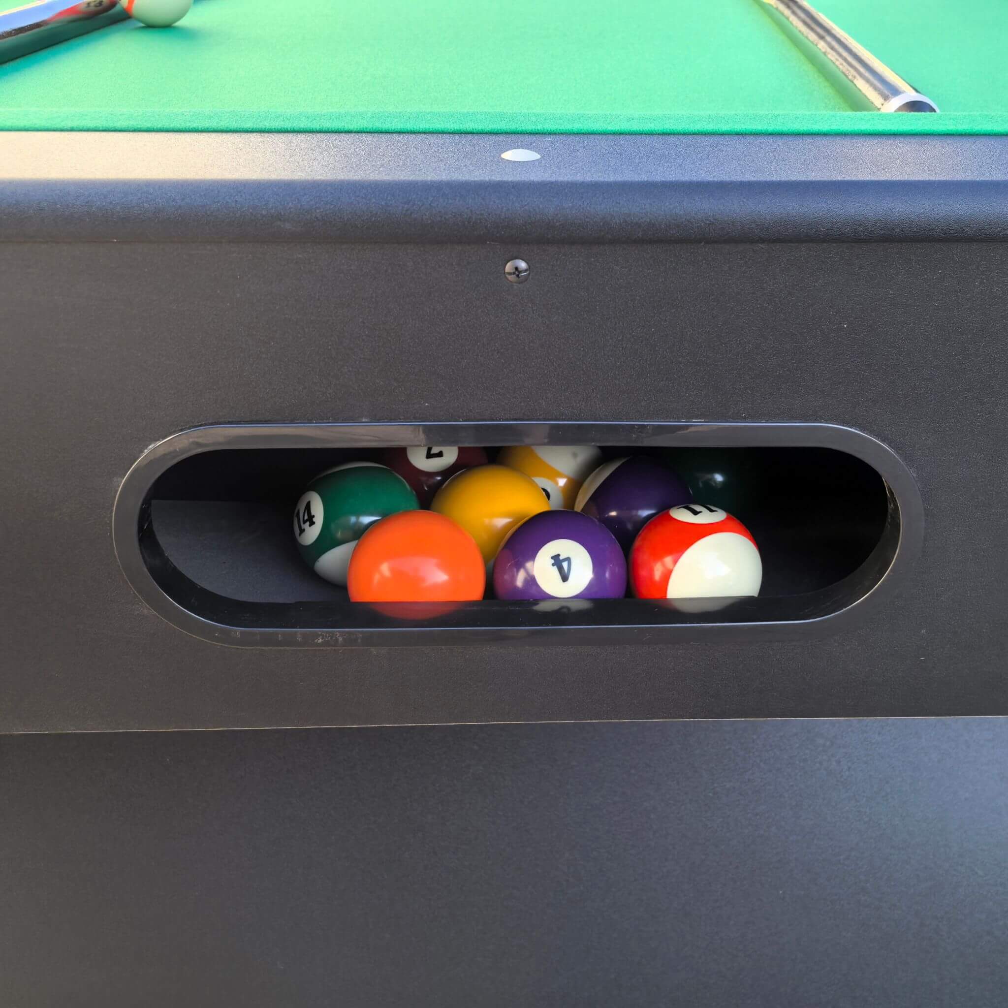 Premium 7FT Black Billiards Game Room Table For Home With Cue Sticks And Billiard Balls (SAK58210) - Image 8